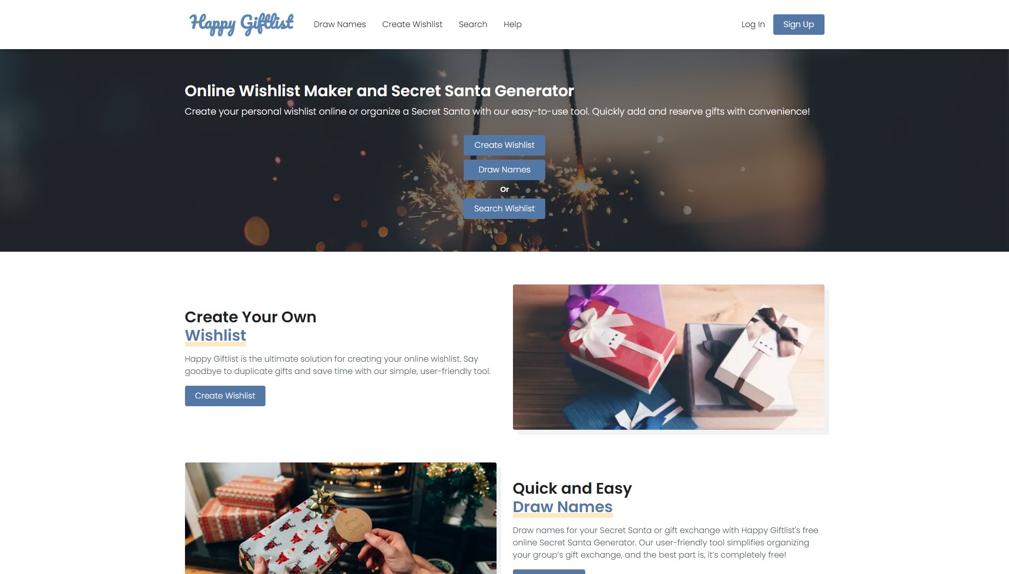 Happy Giftlist Happy Giftlist Interface & Screenshots