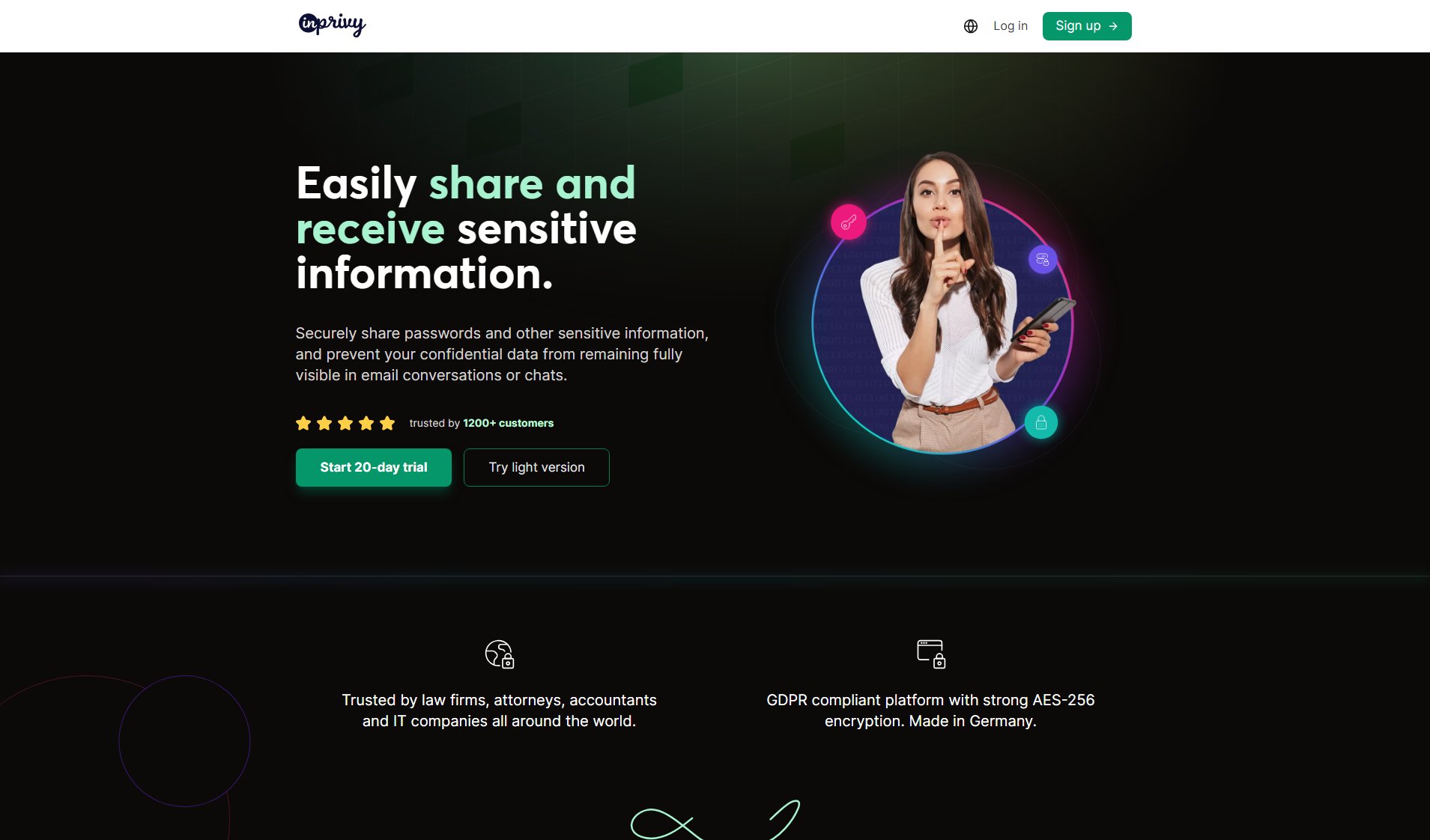 InPrivy InPrivy Interface & Screenshots InPrivy InPrivy Interface & Screenshots
