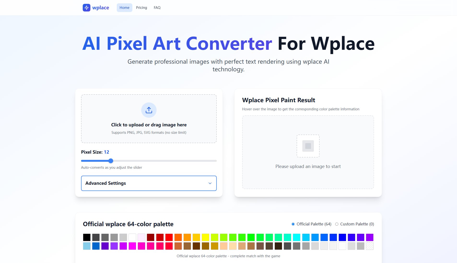 AI Pixel Art Converter For Wplace AI Pixel Art Converter For Wplace Interface & Screenshots AI Pixel Art Converter For Wplace AI Pixel Art Converter For Wplace Interface & Screenshots