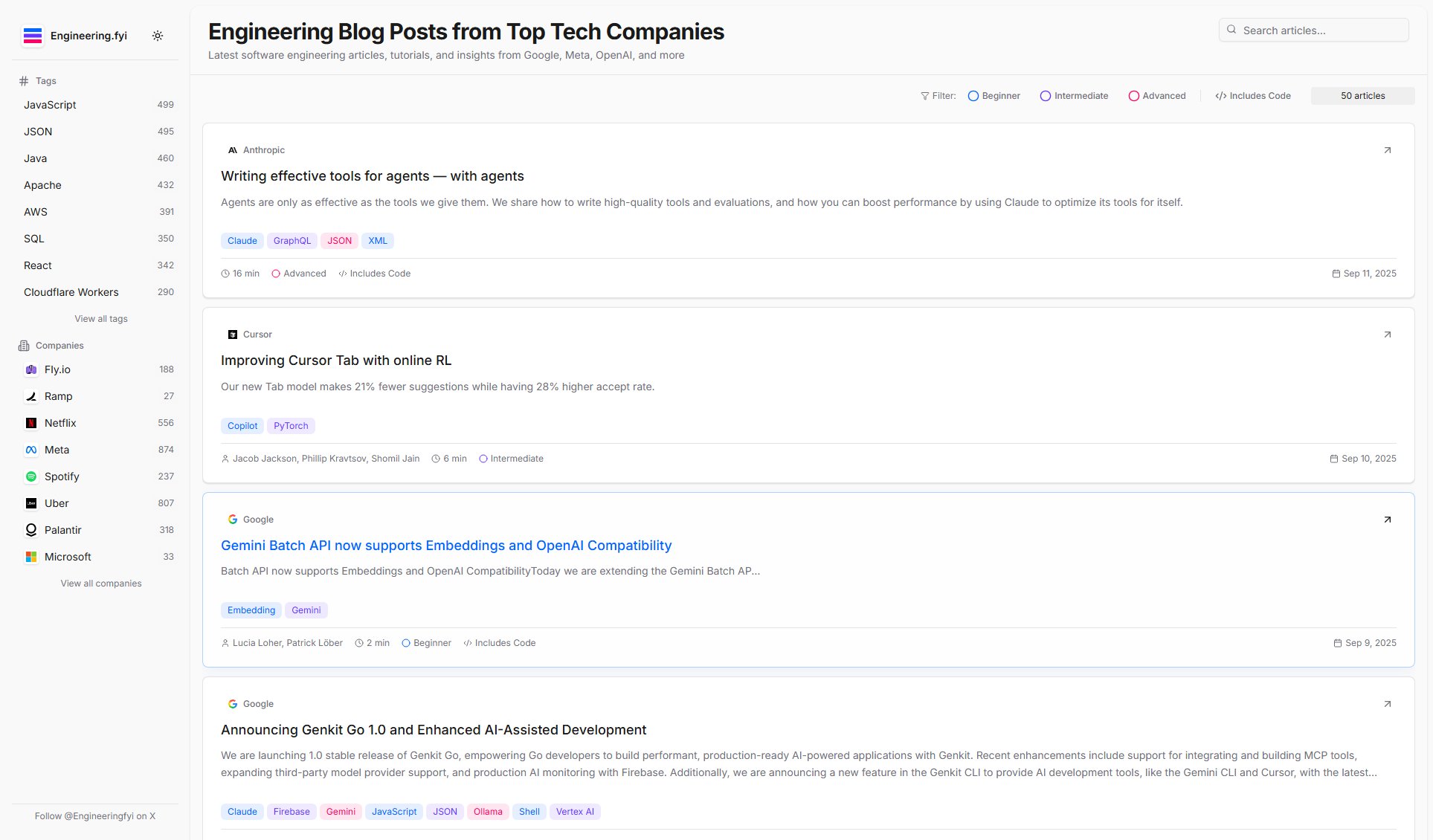 Engineering.fyi Screenshot Engineering.fyi Screenshot