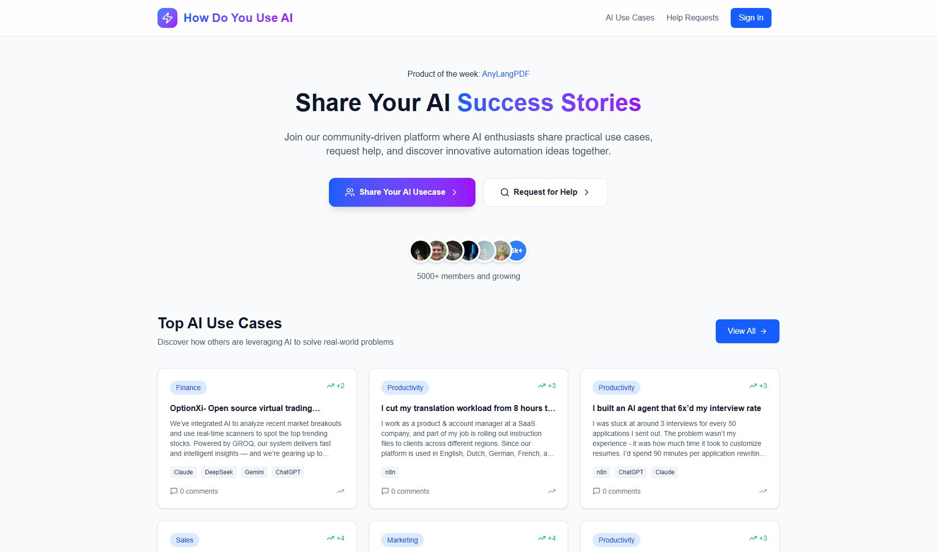 How Do You Use AI How Do You Use AI Interface & Screenshots