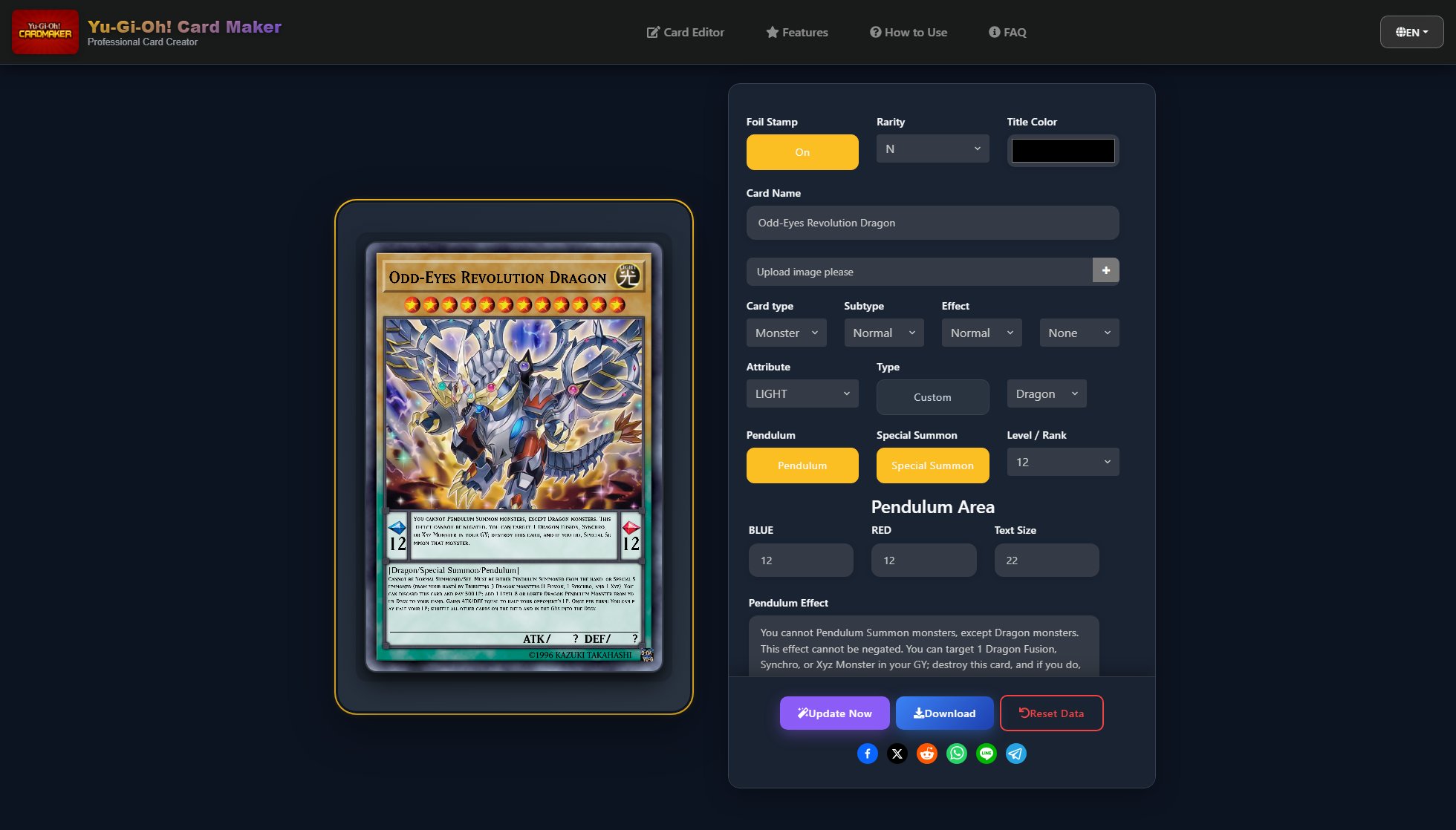 Yu-Gi-Oh! Card Maker Yu-Gi-Oh! Card Maker Interface & Screenshots