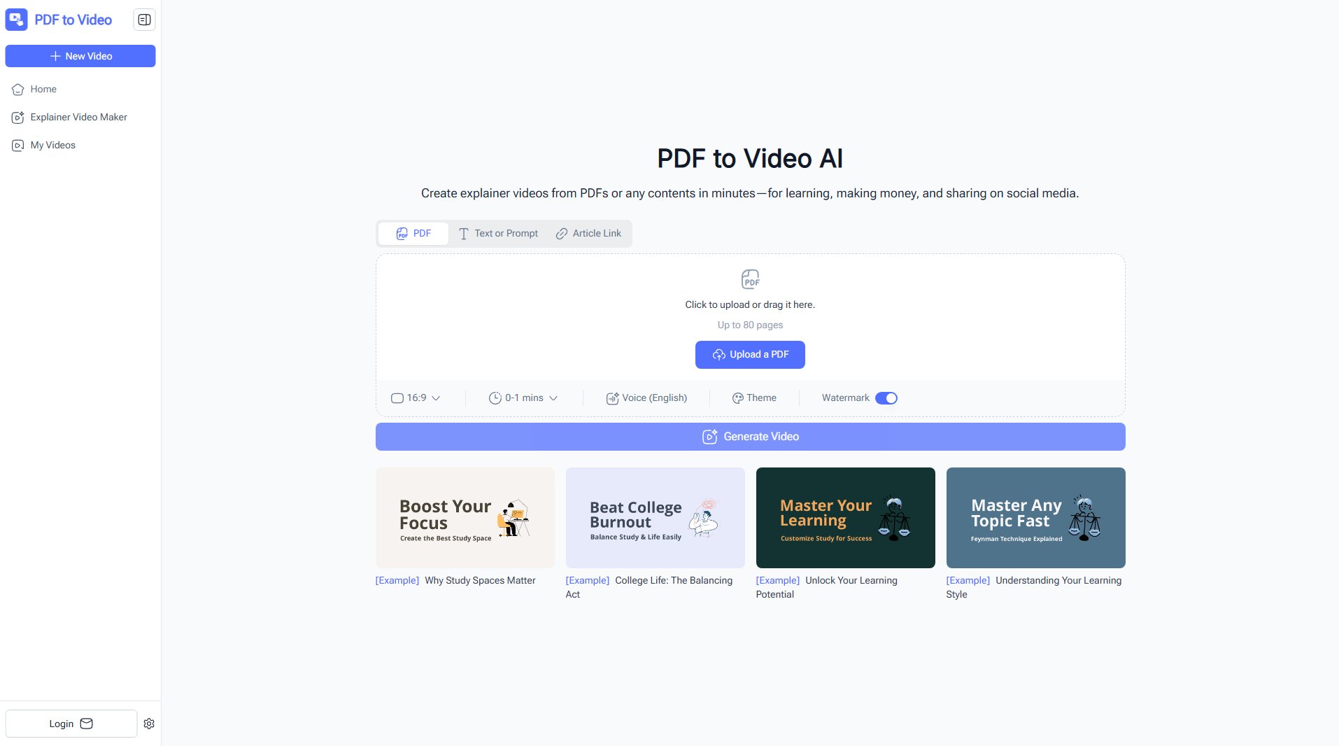 PDF to Video AI PDF to Video AI Interface & Screenshots PDF to Video AI PDF to Video AI Interface & Screenshots
