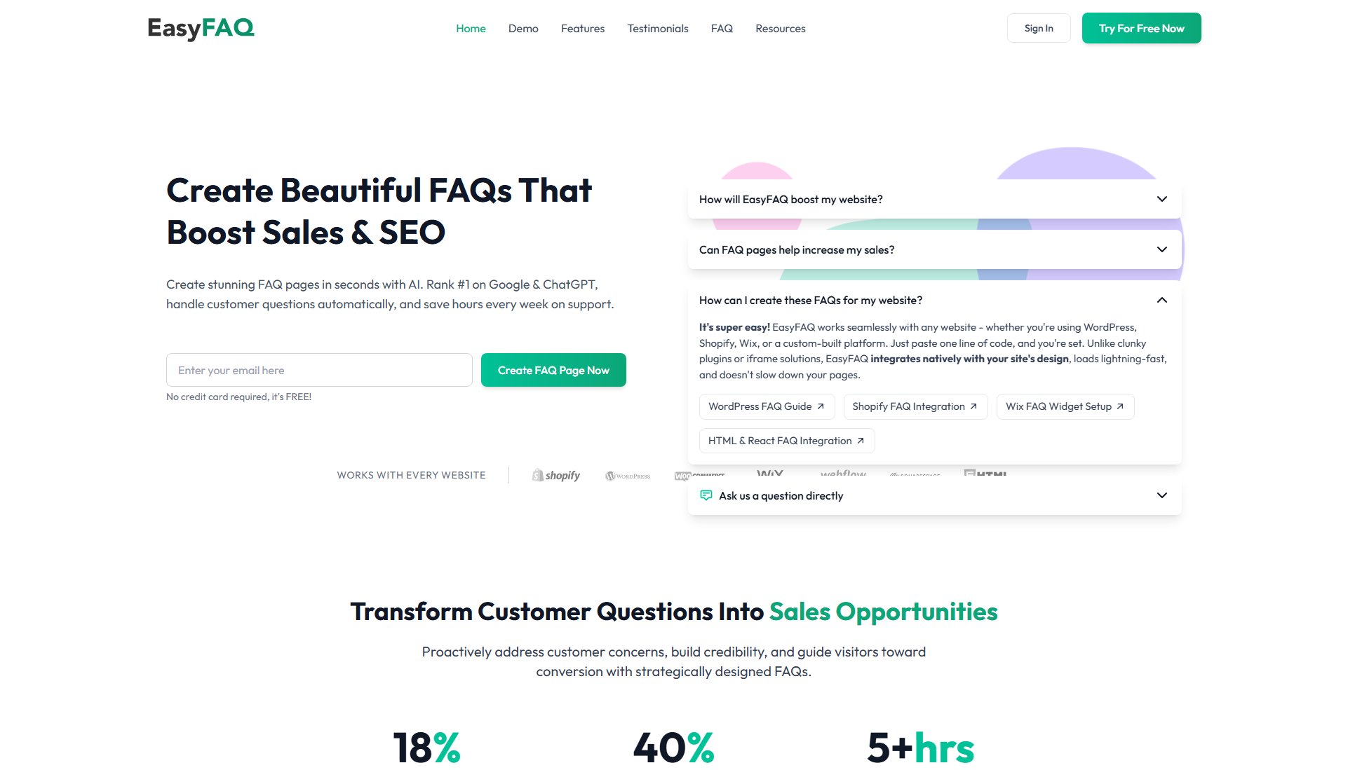 EasyFAQ EasyFAQ Interface & Screenshots