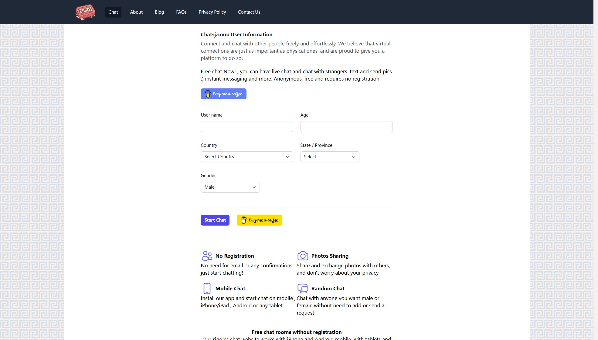Chatsj Chatsj Interface & Screenshots