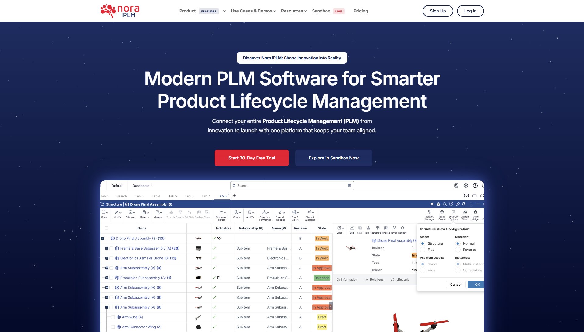 Nora IPLM Nora IPLM Interface & Screenshots Nora IPLM Nora IPLM Interface & Screenshots