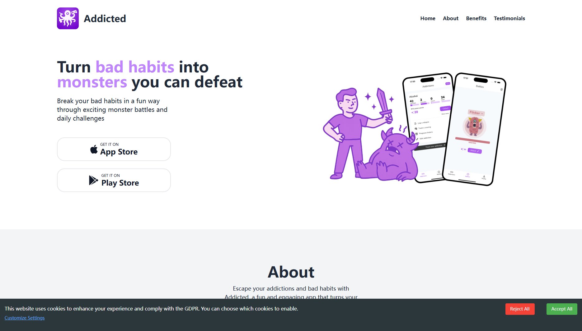 Addicted: Break Your Bad Habits Addicted: Break Your Bad Habits Interface & Screenshots