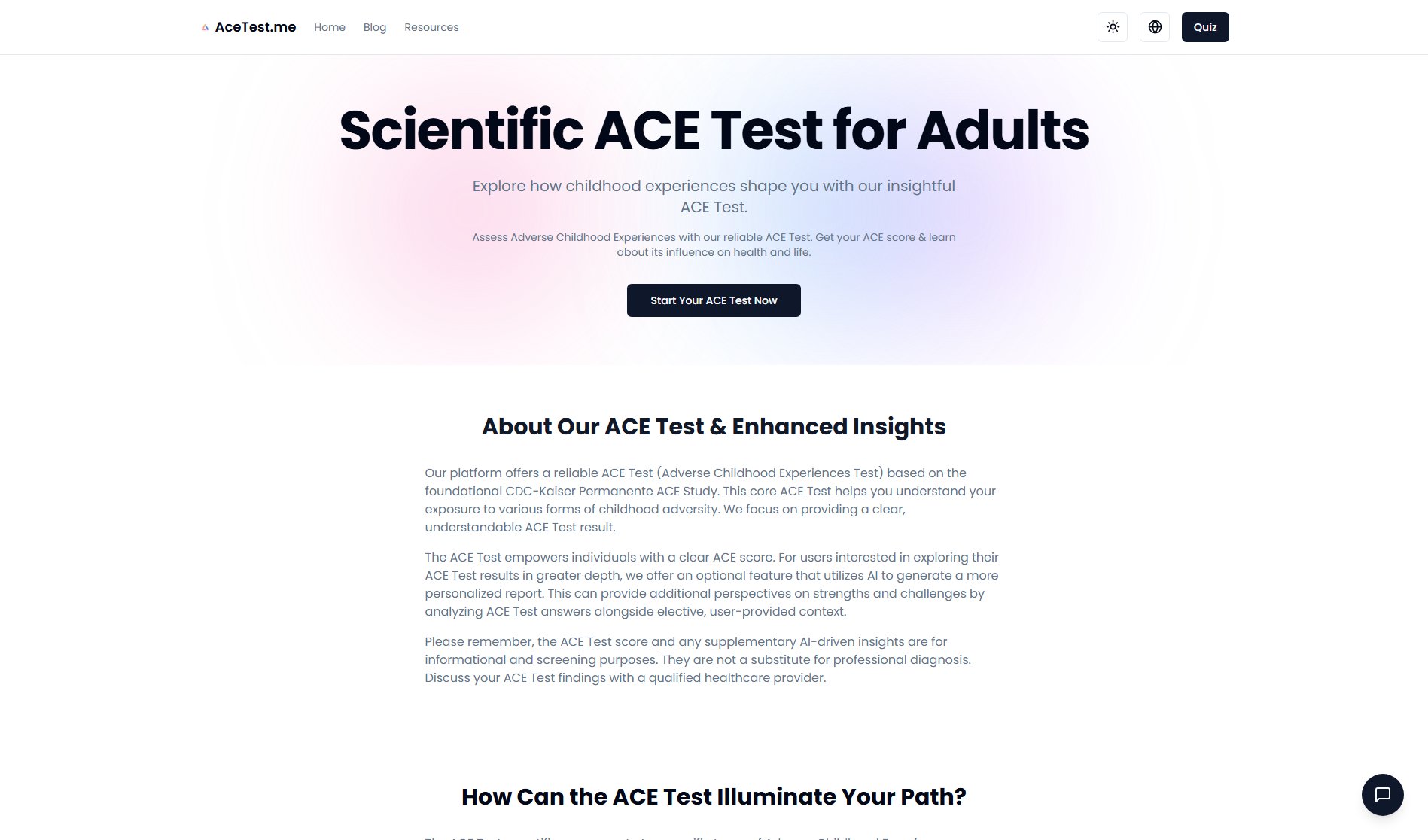 ACE Test Online ACE Test Online Interface & Screenshots