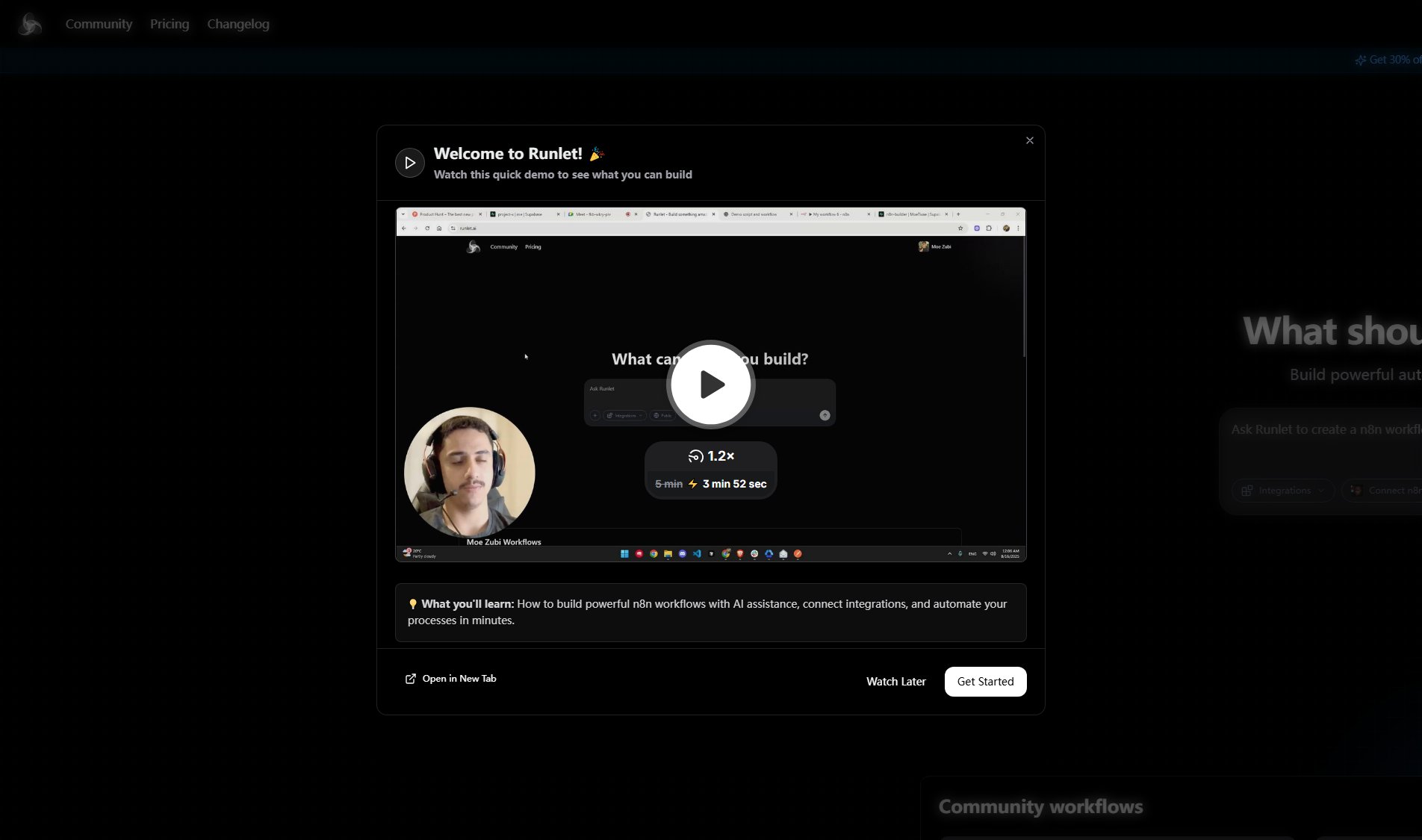 Runlet Runlet Interface & Screenshots