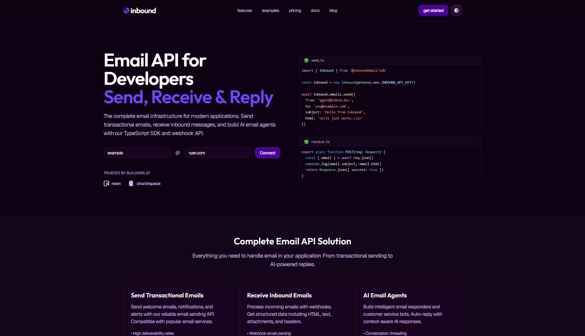 inbound inbound Interface & Screenshots