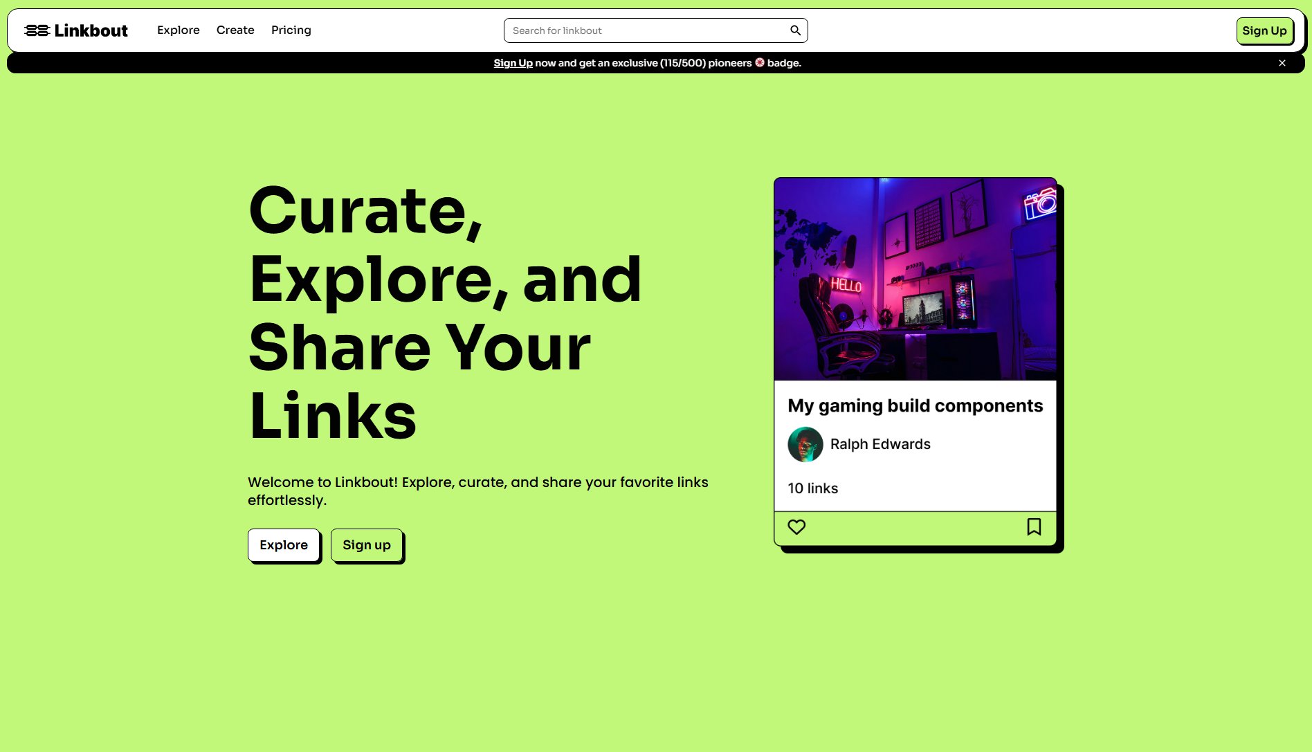 Linkbout Linkbout Interface & Screenshots