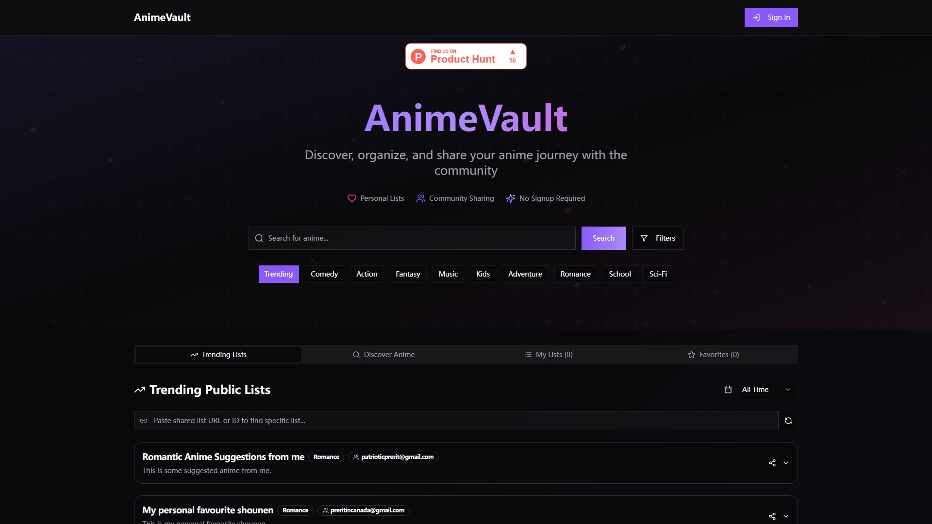 AnimeVault Screenshot AnimeVault Screenshot