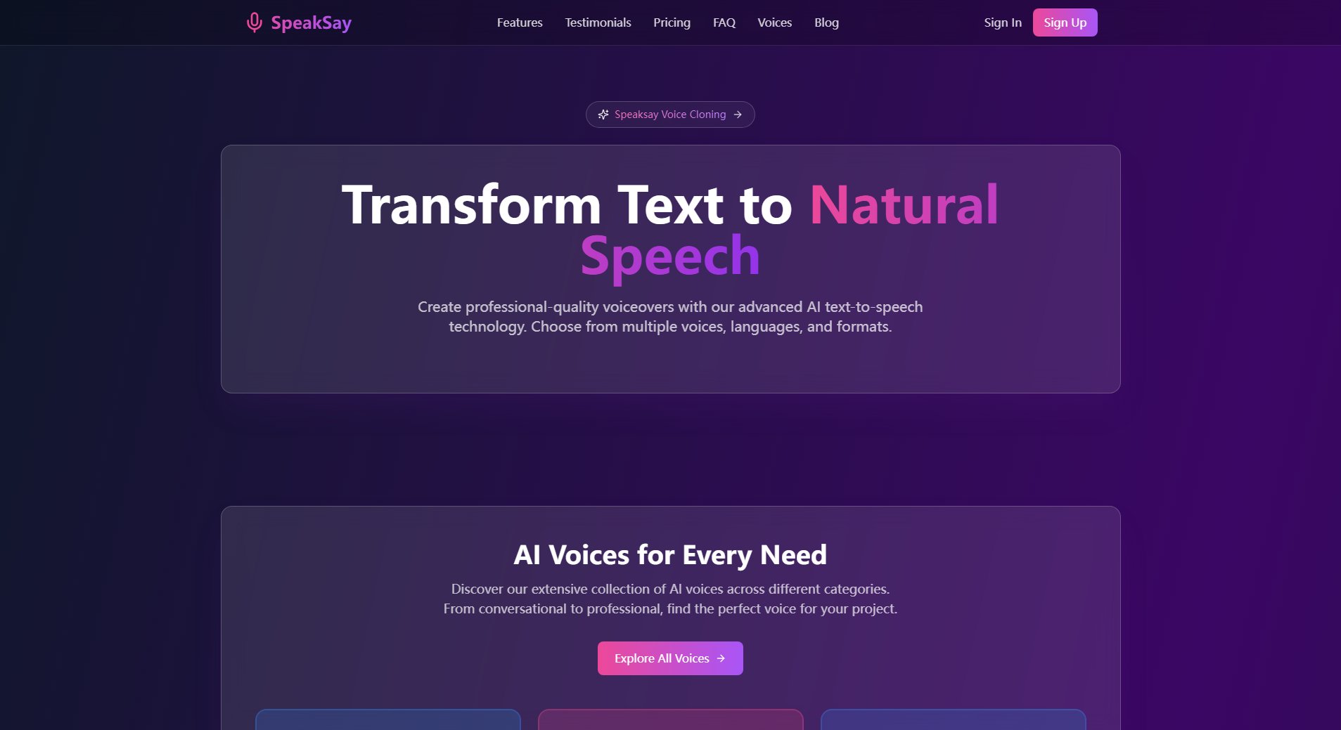 SpeakSay SpeakSay Interface & Screenshots SpeakSay SpeakSay Interface & Screenshots