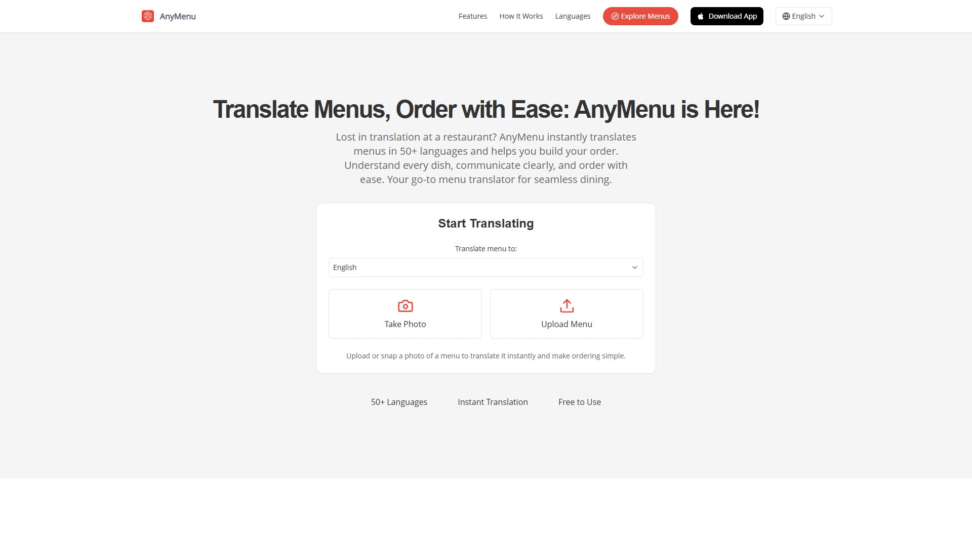AnyMenu: AI Menu Translator Screenshot AnyMenu: AI Menu Translator Screenshot