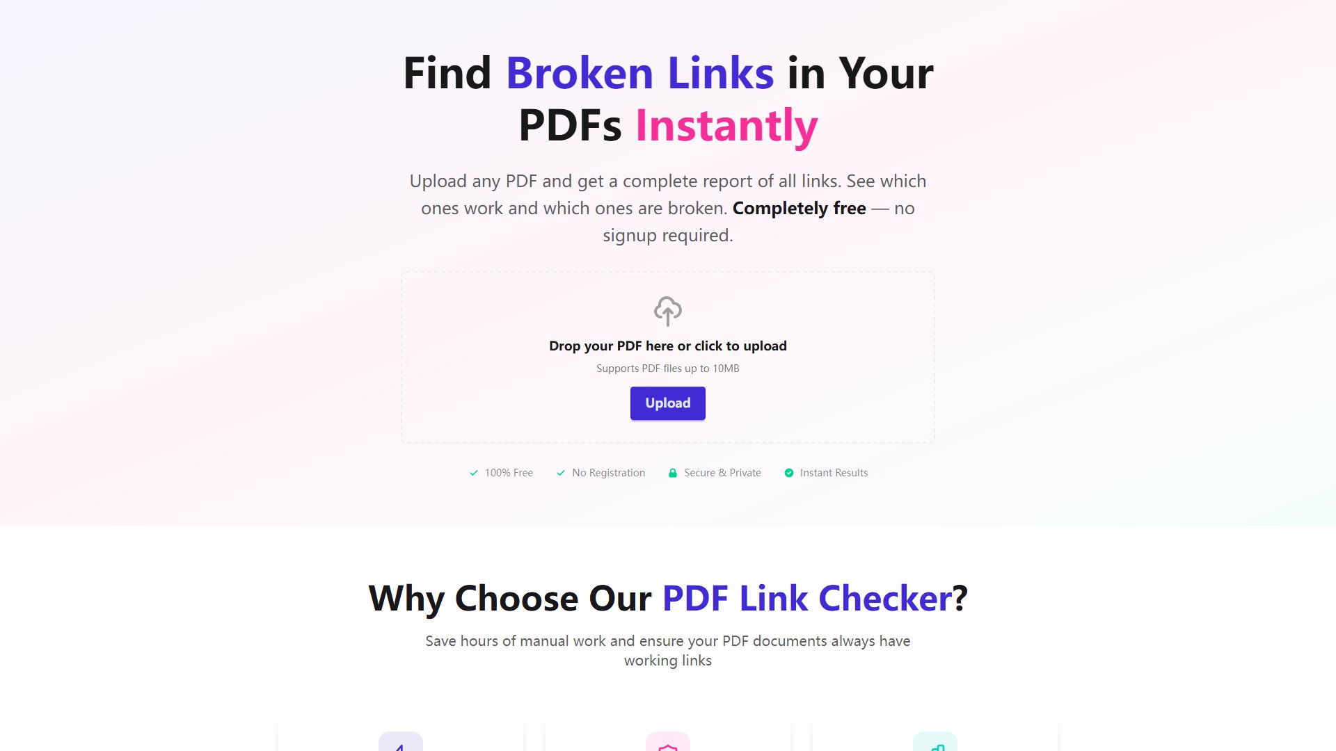 PDF Link Checker Screenshot PDF Link Checker Screenshot