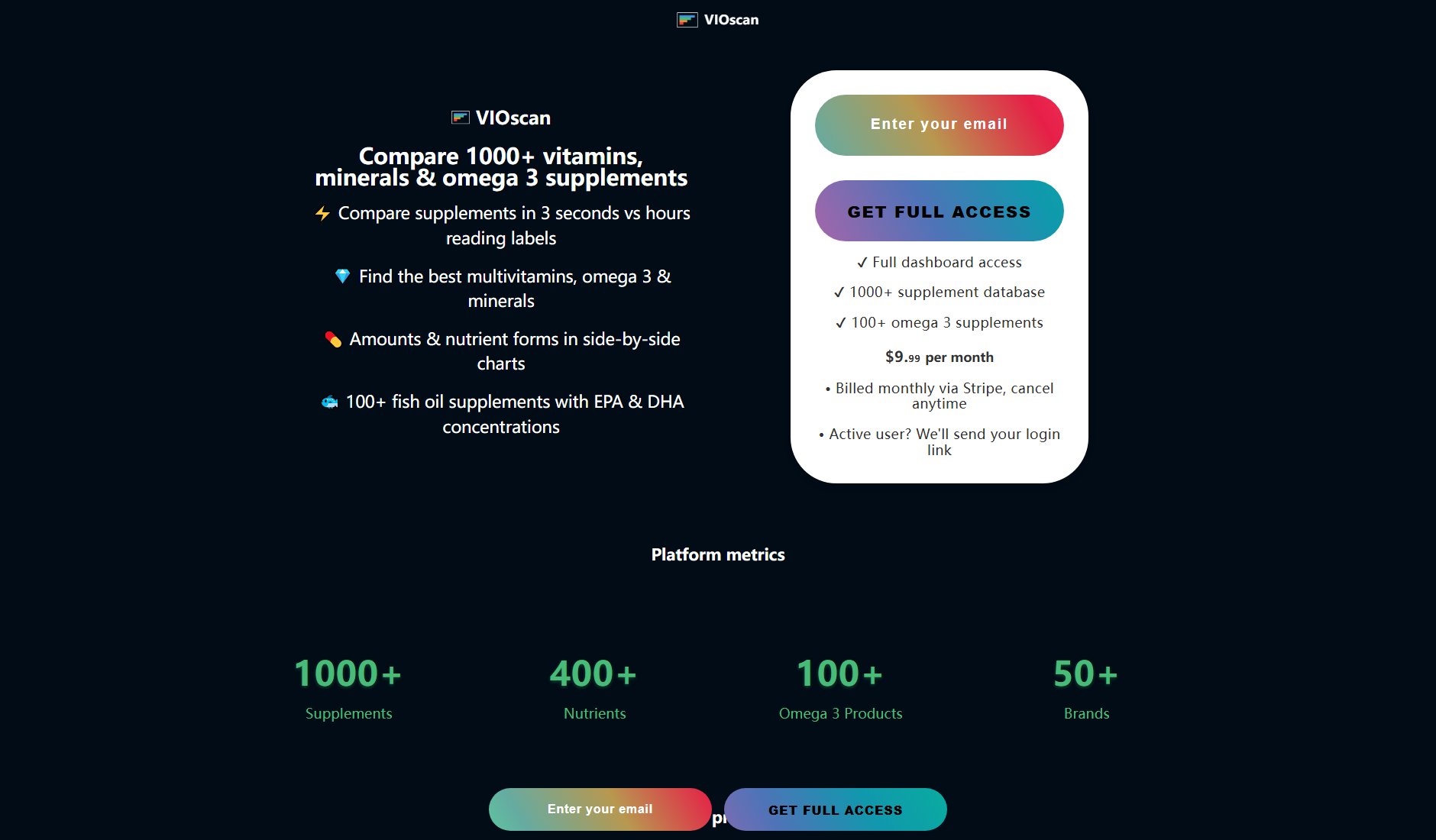 VIOscan VIOscan Interface & Screenshots