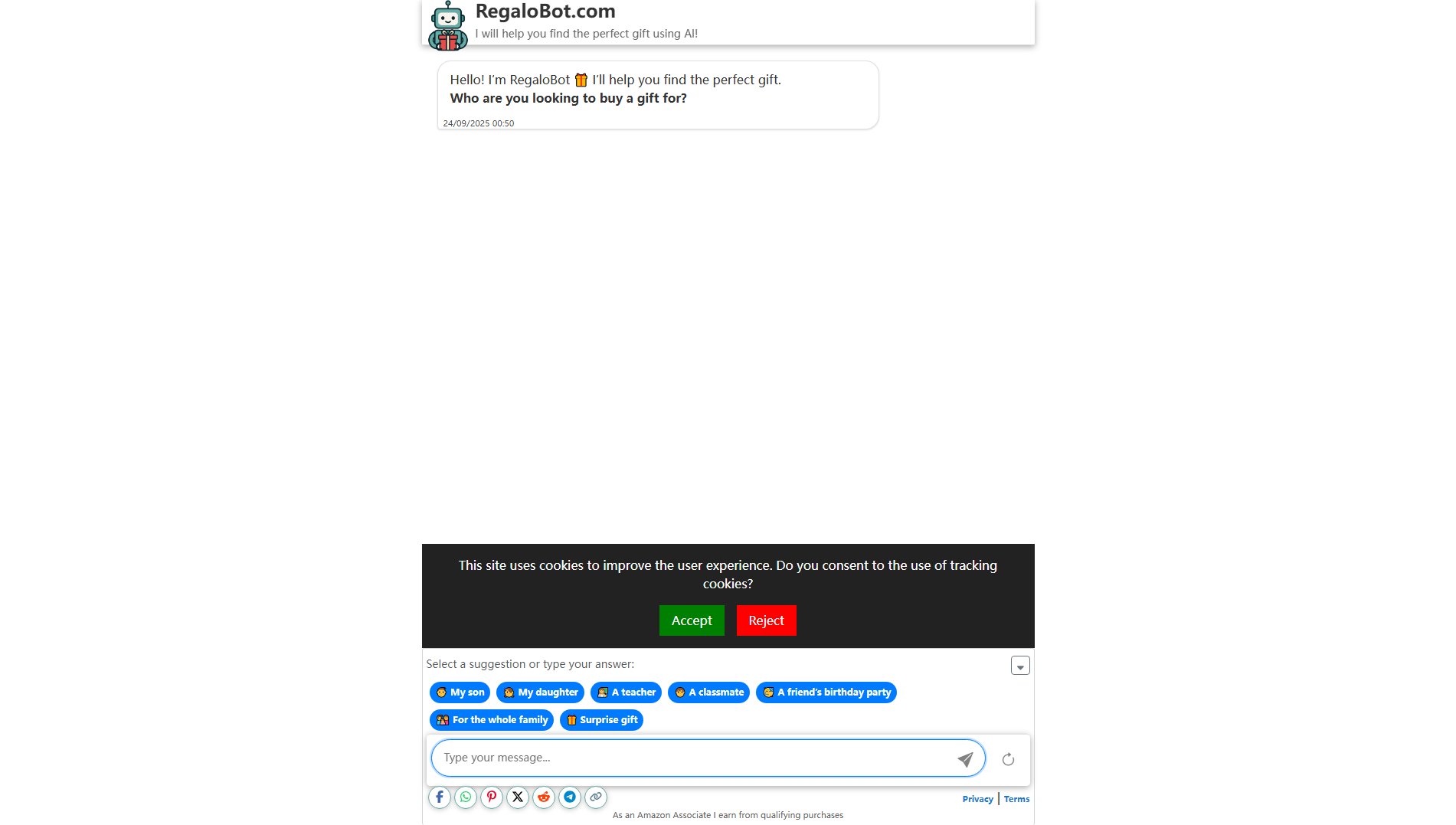 RegaloBot Screenshot