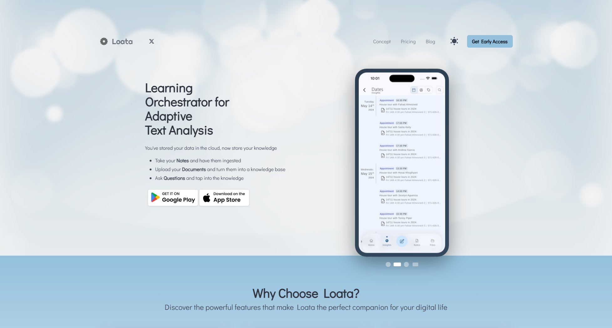 Loata Loata Interface & Screenshots