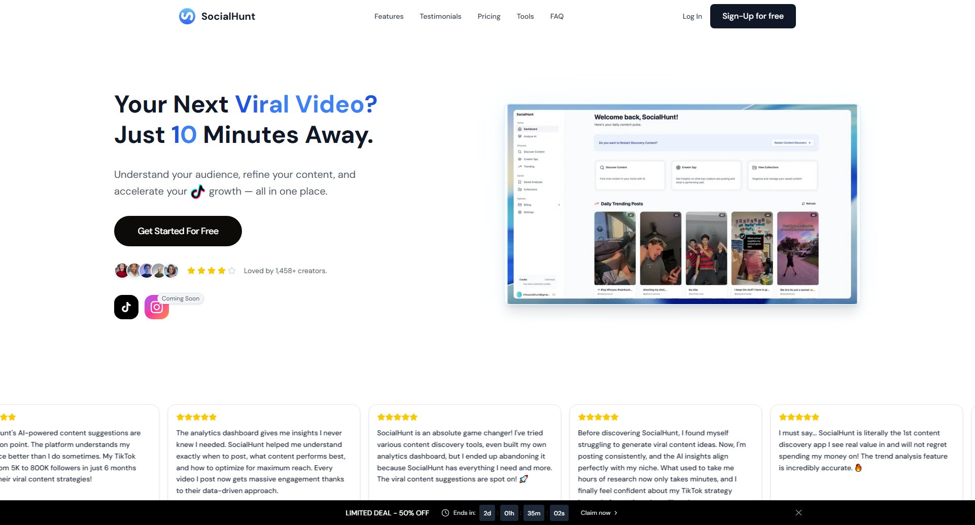 SocialHunt SocialHunt Interface & Screenshots SocialHunt SocialHunt Interface & Screenshots