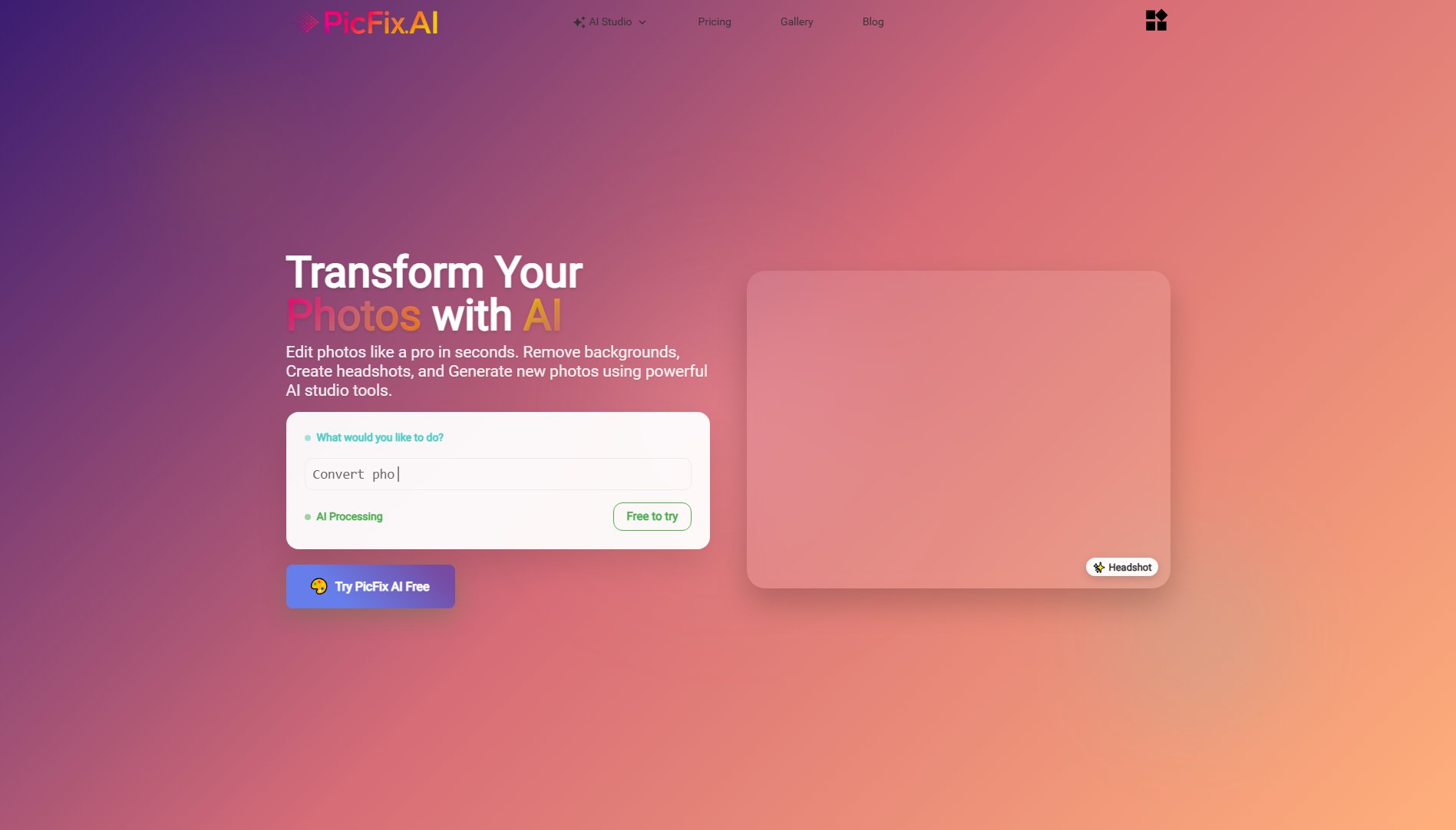 PicFix.AI PicFix.AI Interface & Screenshots