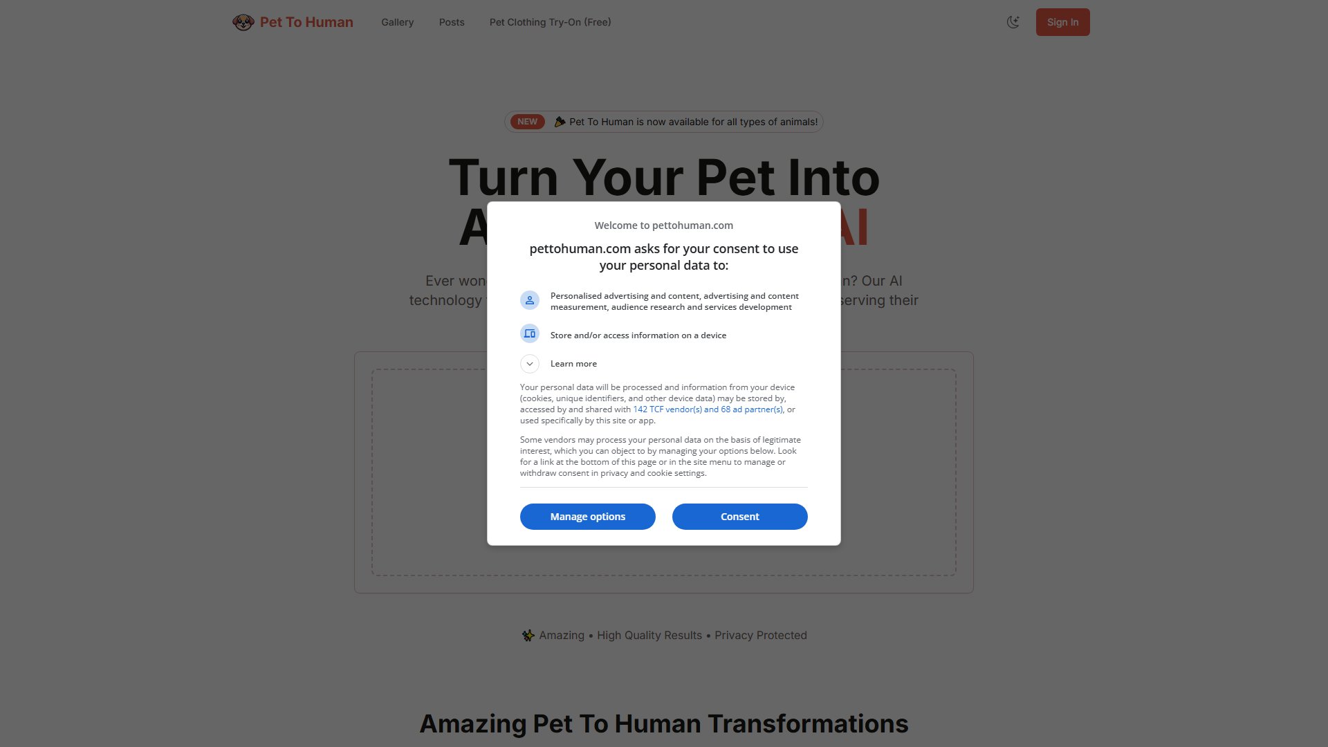 Pet To Human Screenshot Pet To Human Screenshot