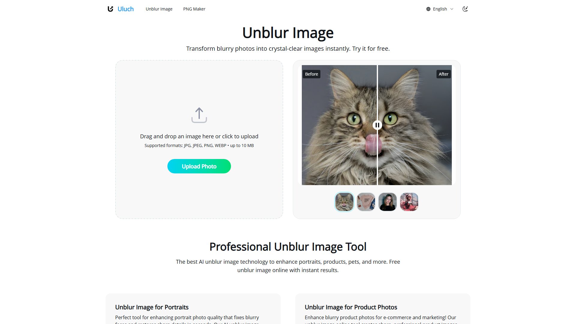 Unblur Image By AI Screenshot Unblur Image By AI Screenshot