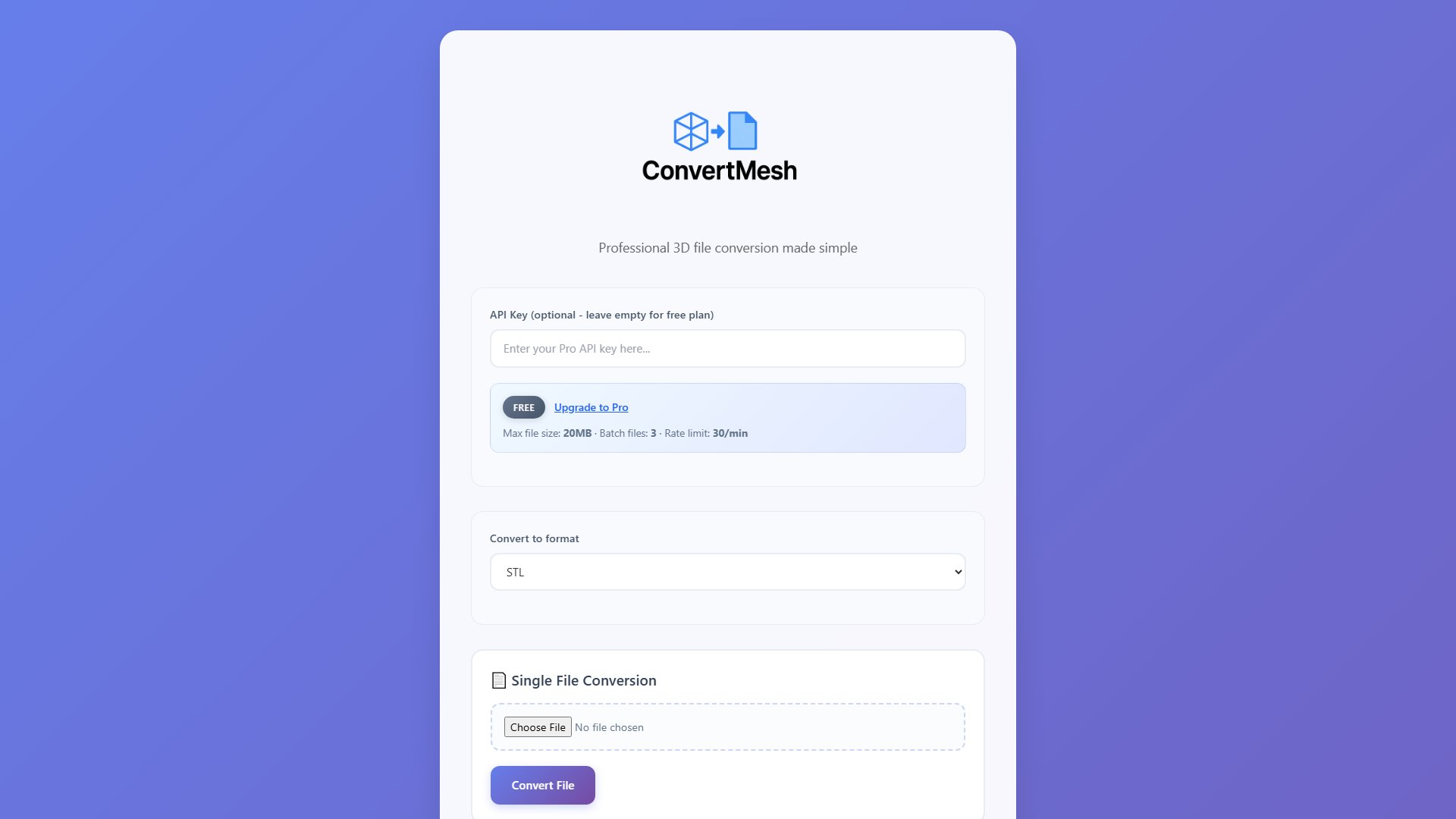 ConvertMesh Screenshot ConvertMesh Screenshot