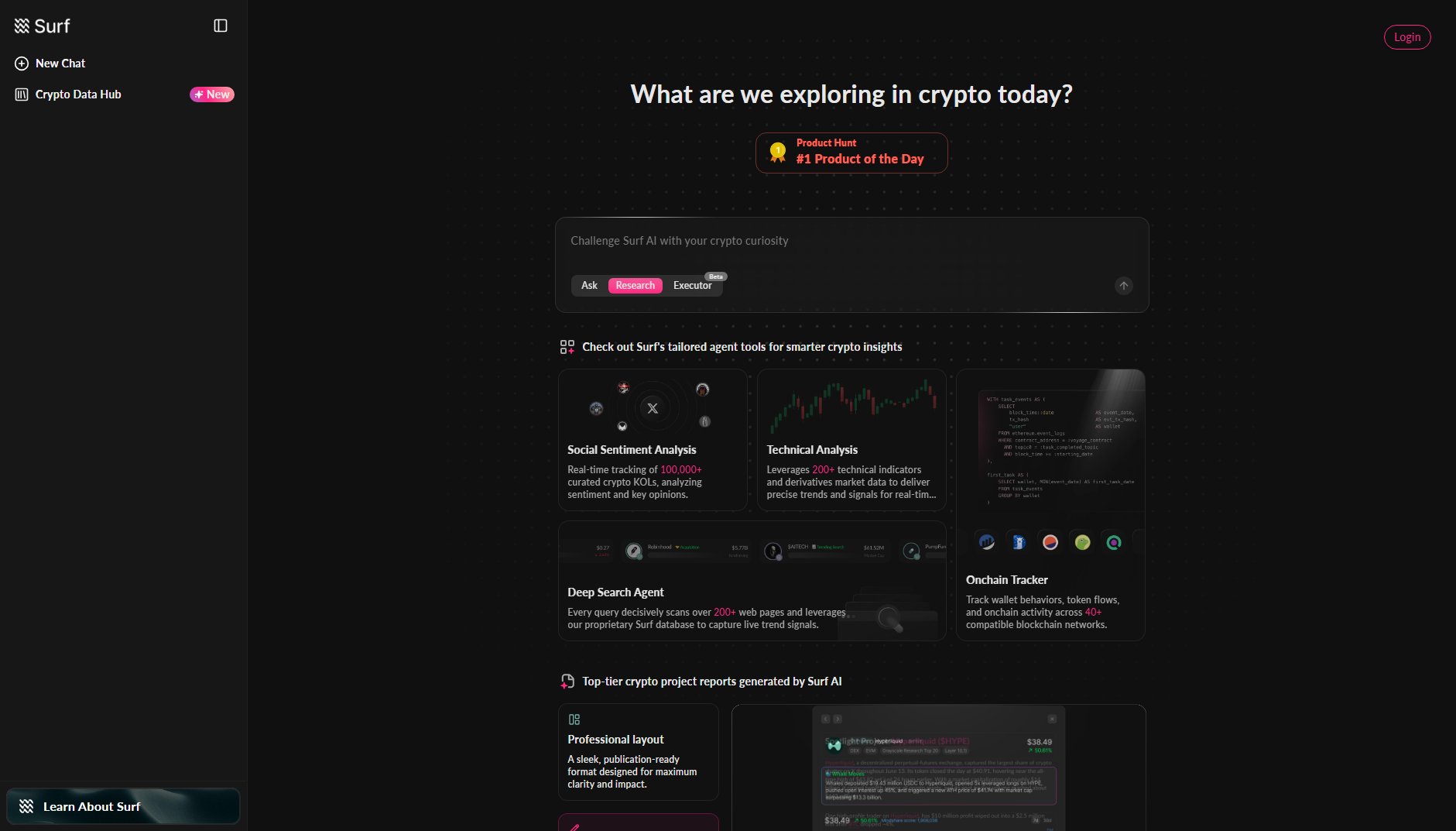 Surf - Crypto's Ultimate AI Screenshot