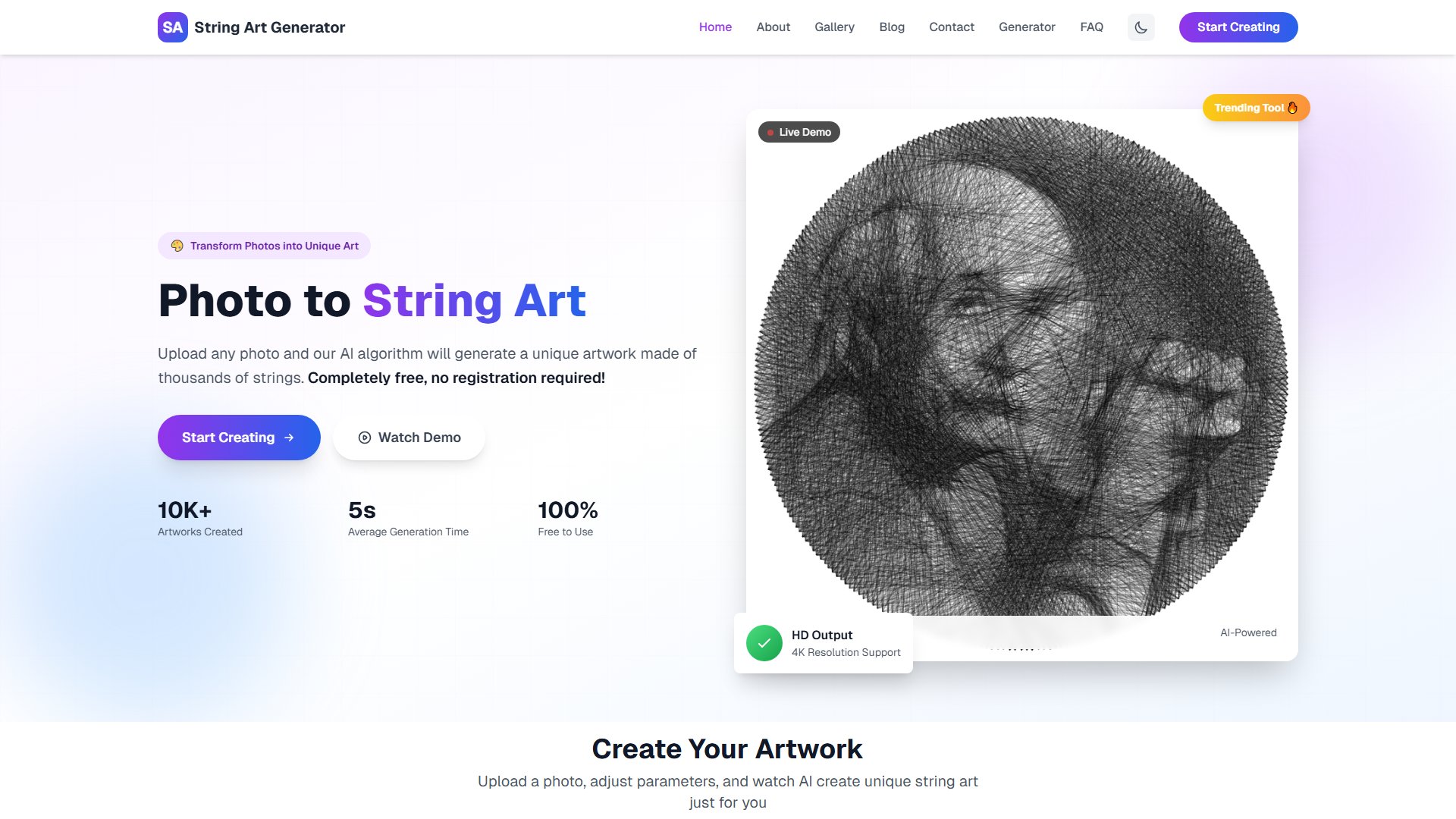 String Art Generator Screenshot String Art Generator Screenshot