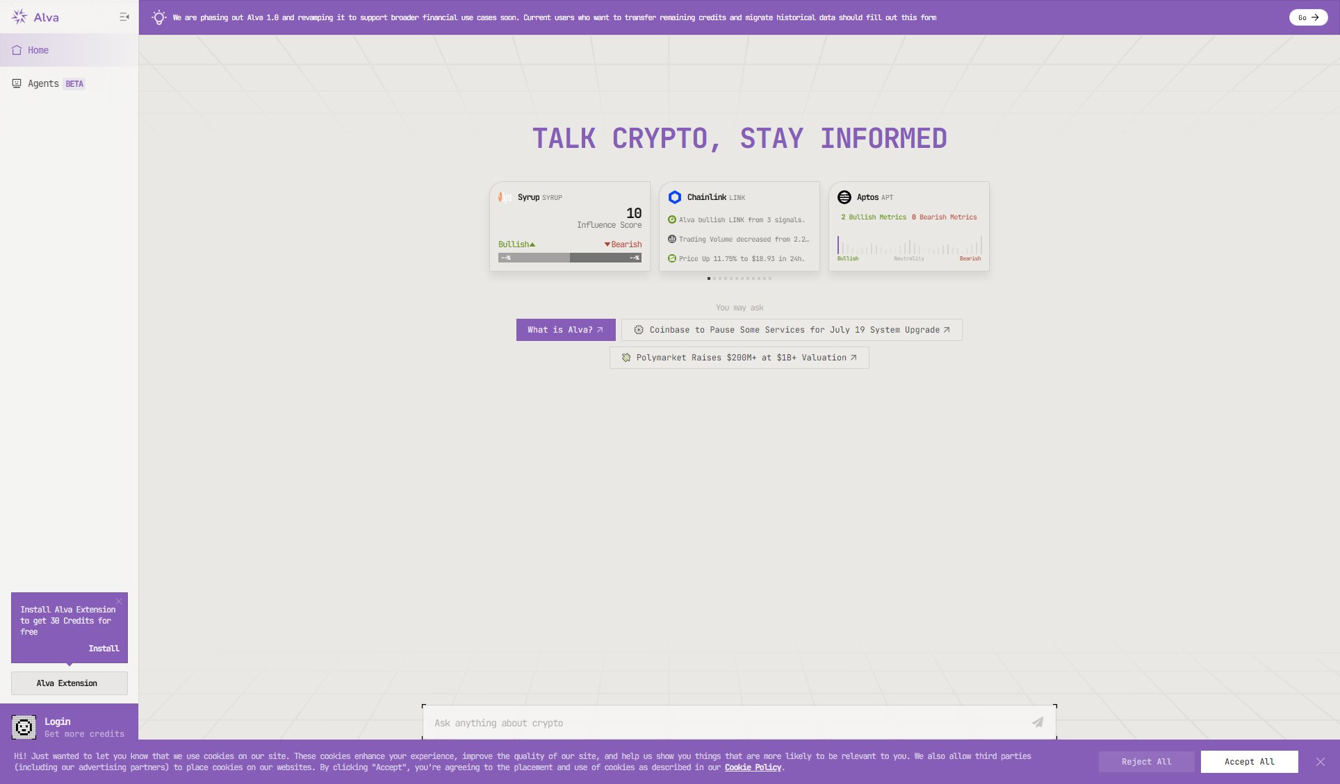 Alva Alva Interface & Screenshots Alva Alva Interface & Screenshots