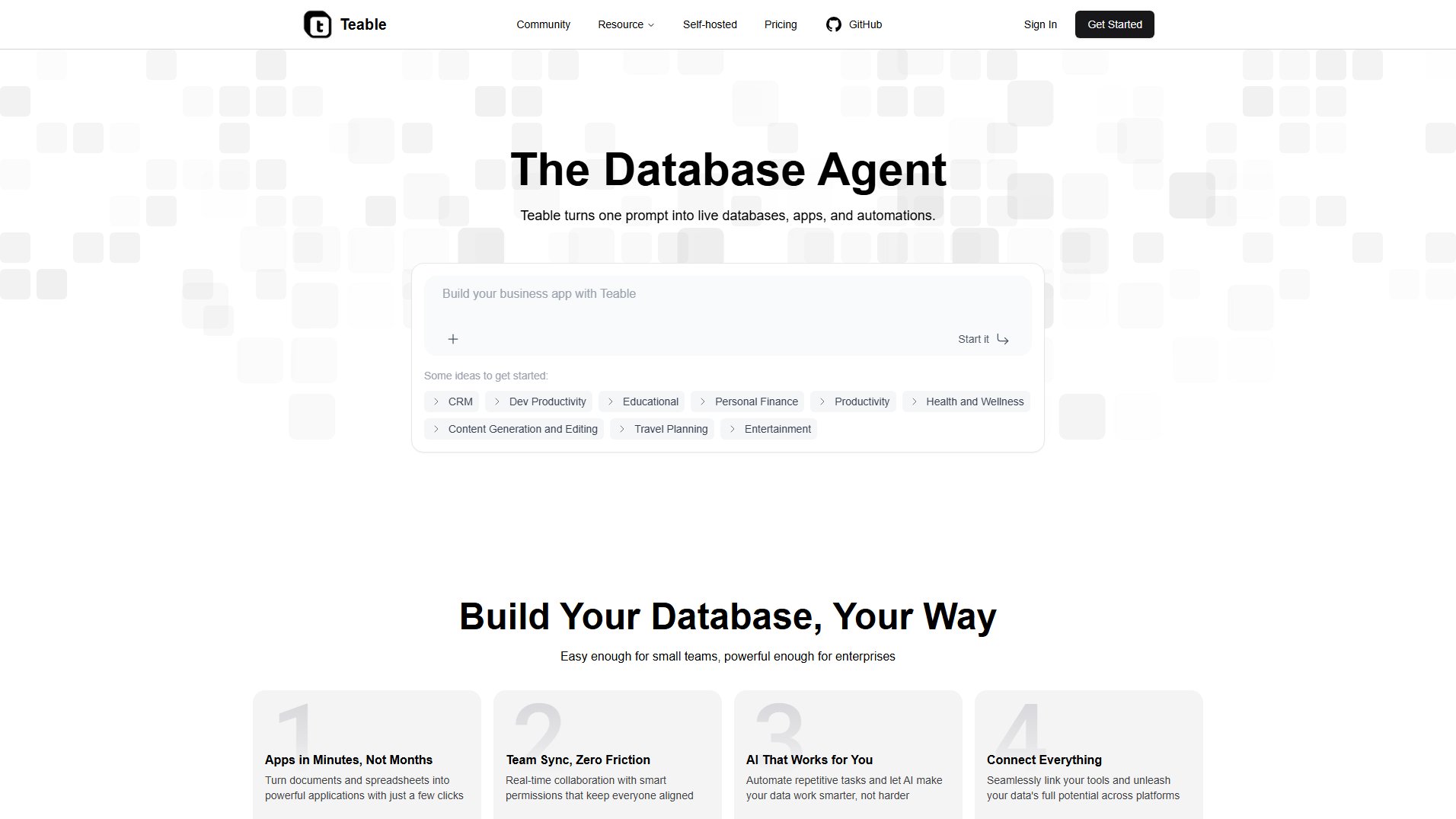 Teable Teable Interface & Screenshots