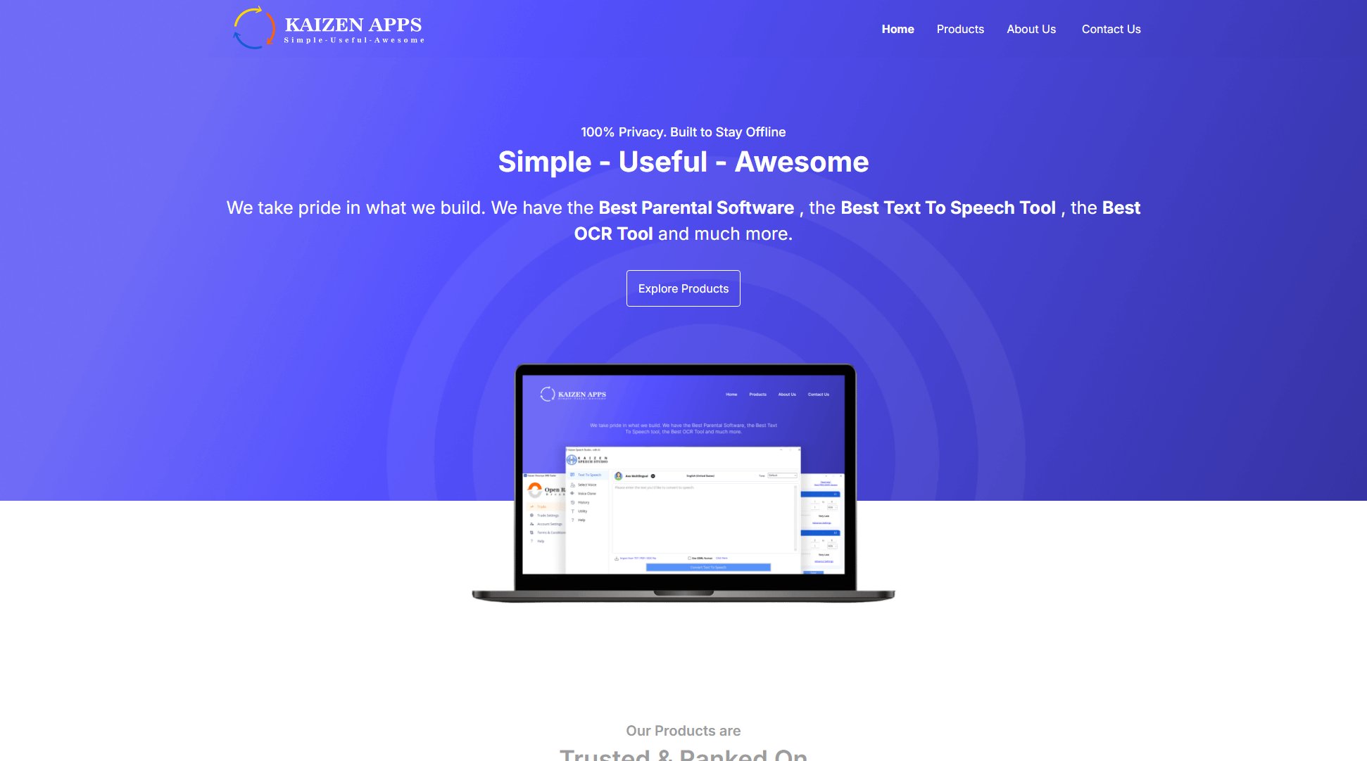Kaizen Apps Screenshot Kaizen Apps Screenshot