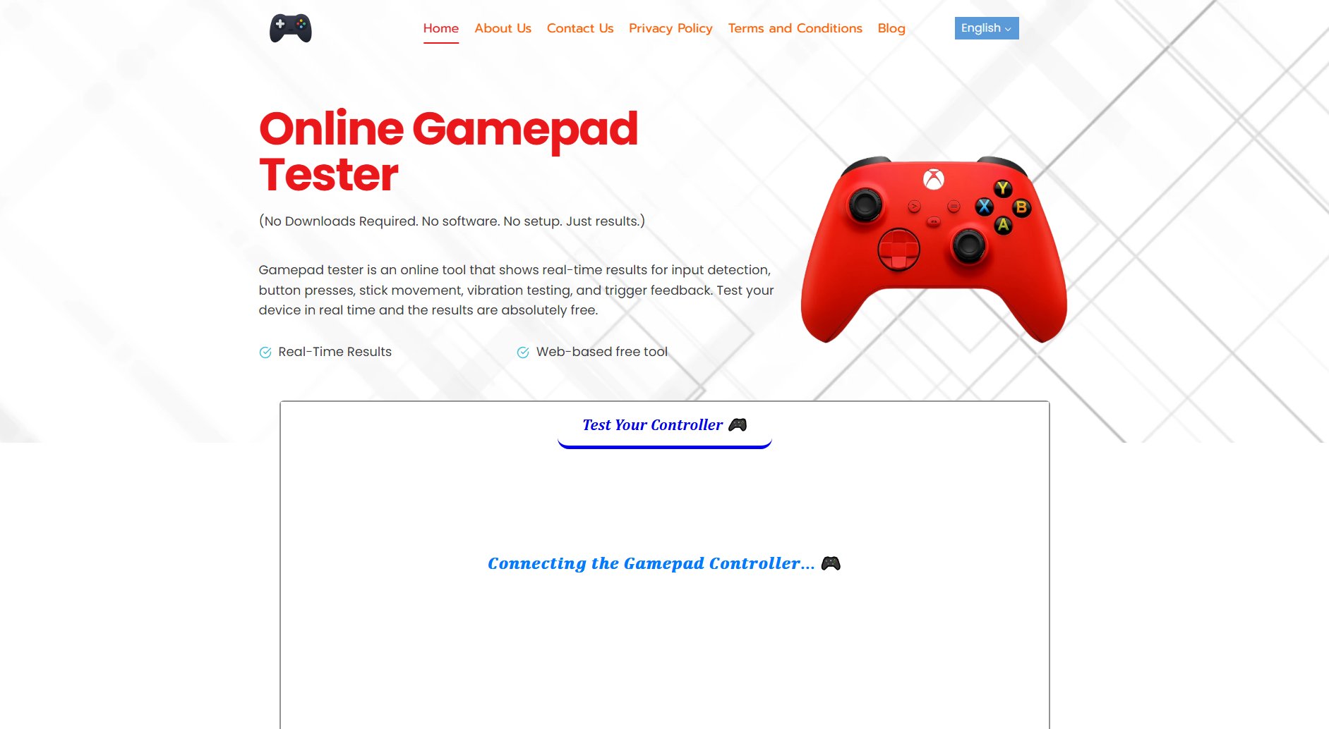 Online Gamepad Tester Screenshot