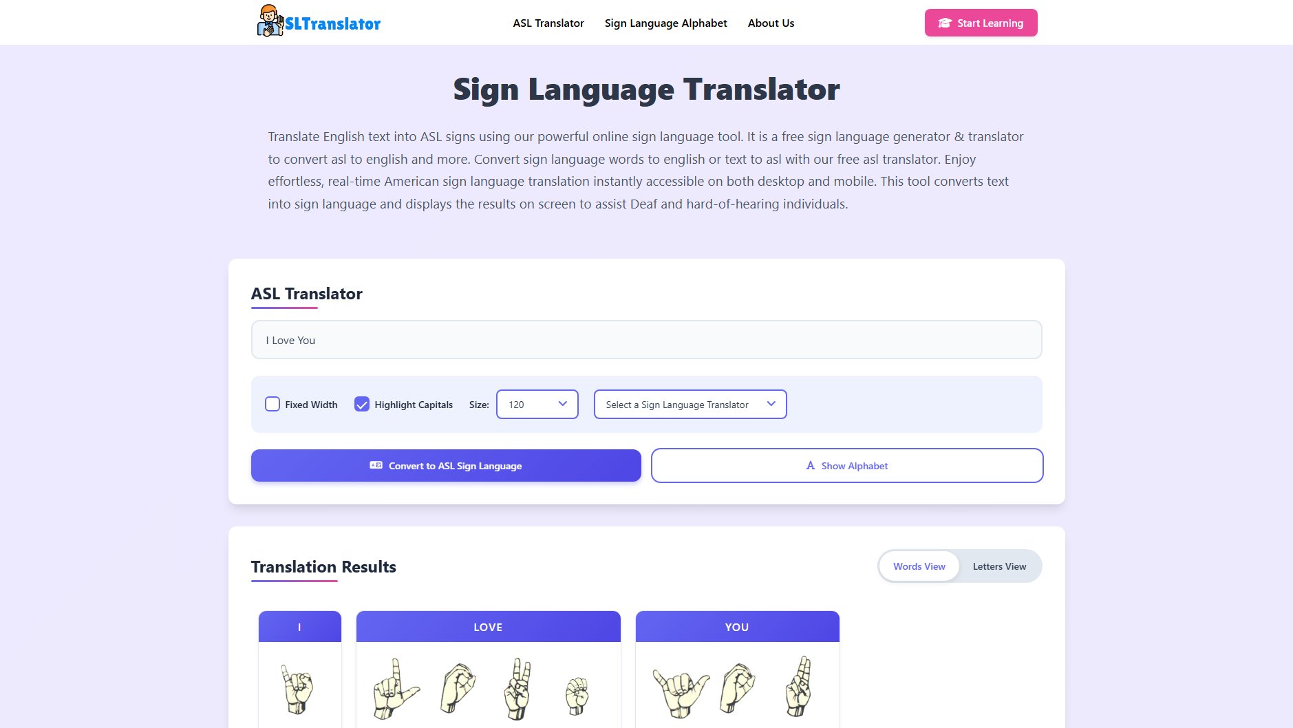 Sign Language Translator Sign Language Translator Interface & Screenshots Sign Language Translator Sign Language Translator Interface & Screenshots