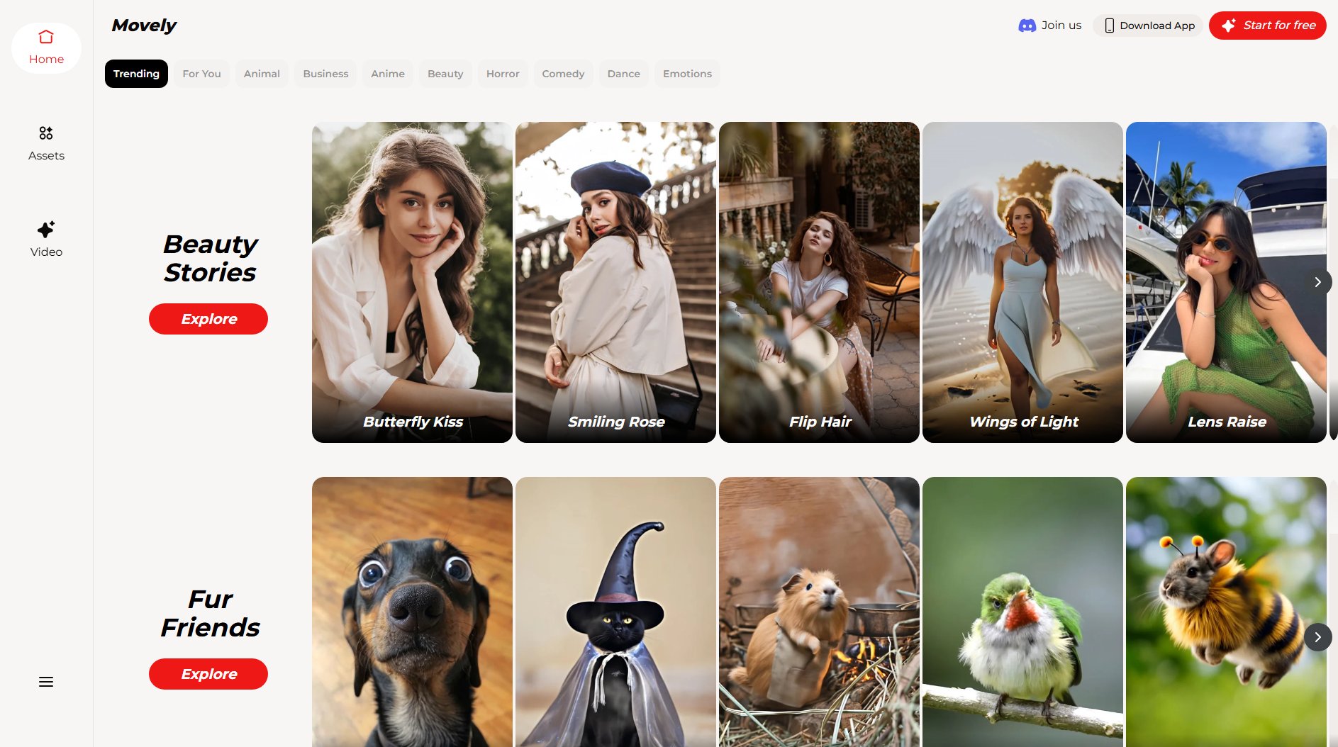 Movely Movely Interface & Screenshots