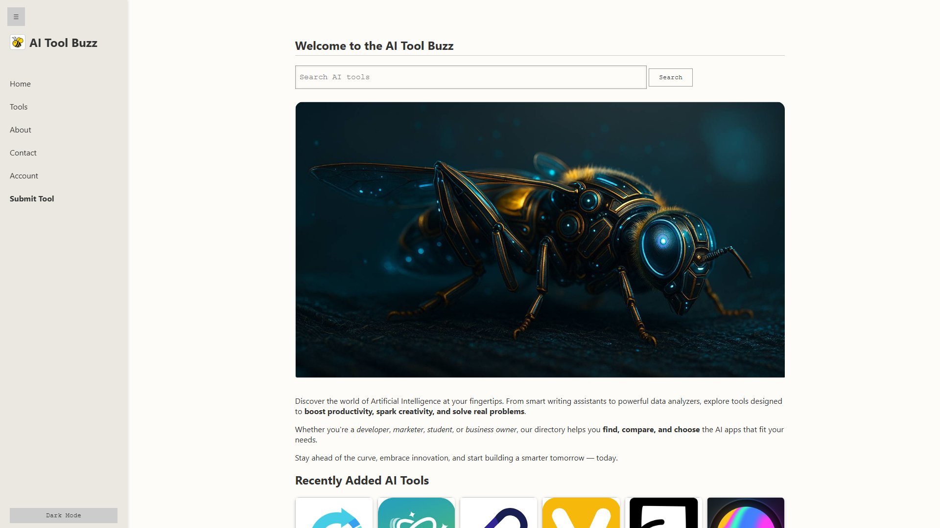 AI Tool Buzz Screenshot AI Tool Buzz Screenshot