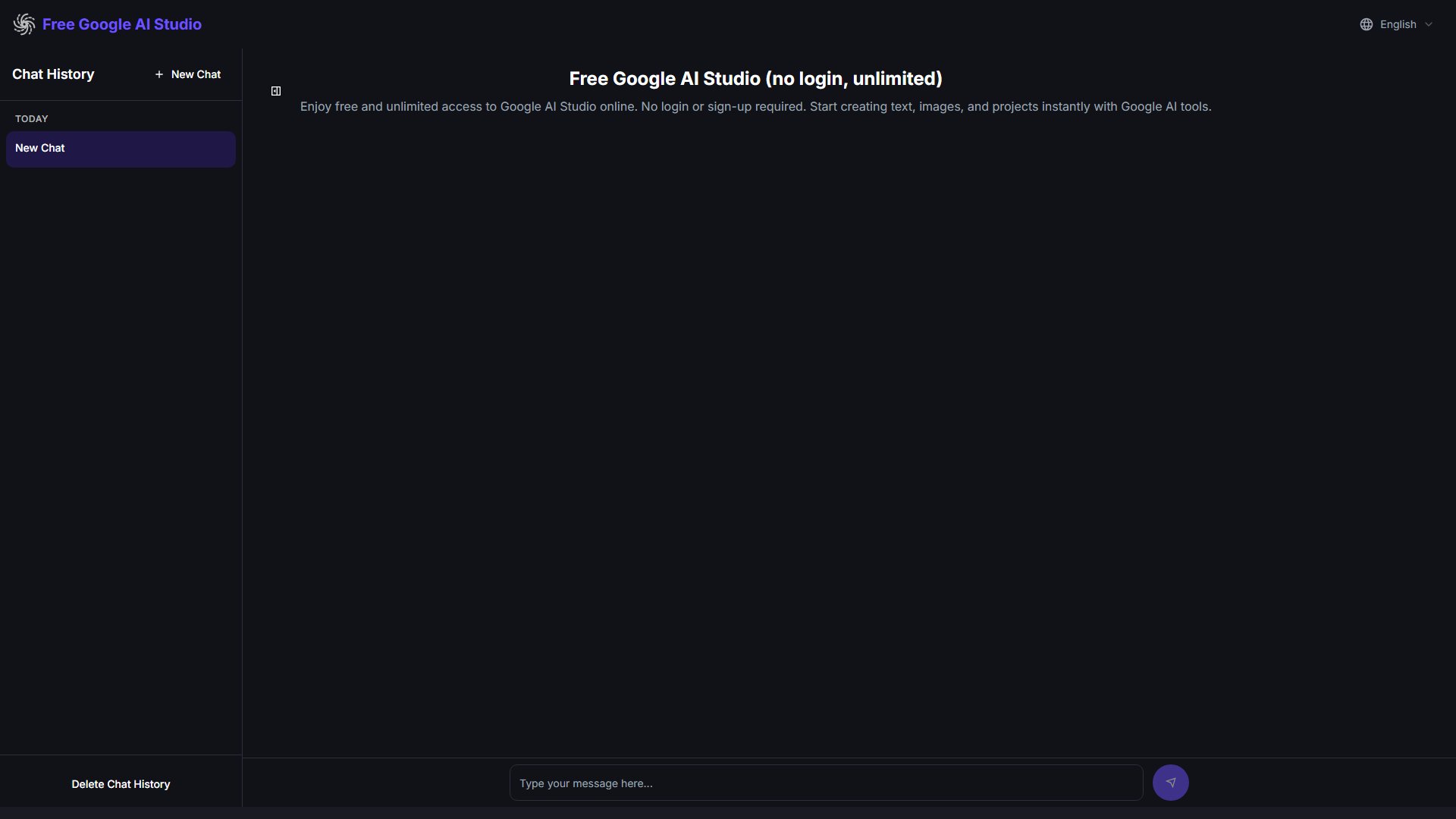 Free Google AI Studio Screenshot Free Google AI Studio Screenshot