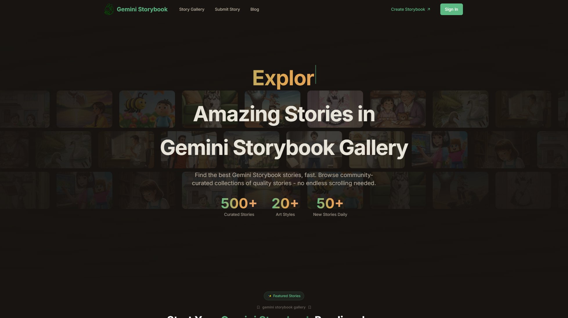Gemini Storybook Gallery Gemini Storybook Gallery Interface & Screenshots