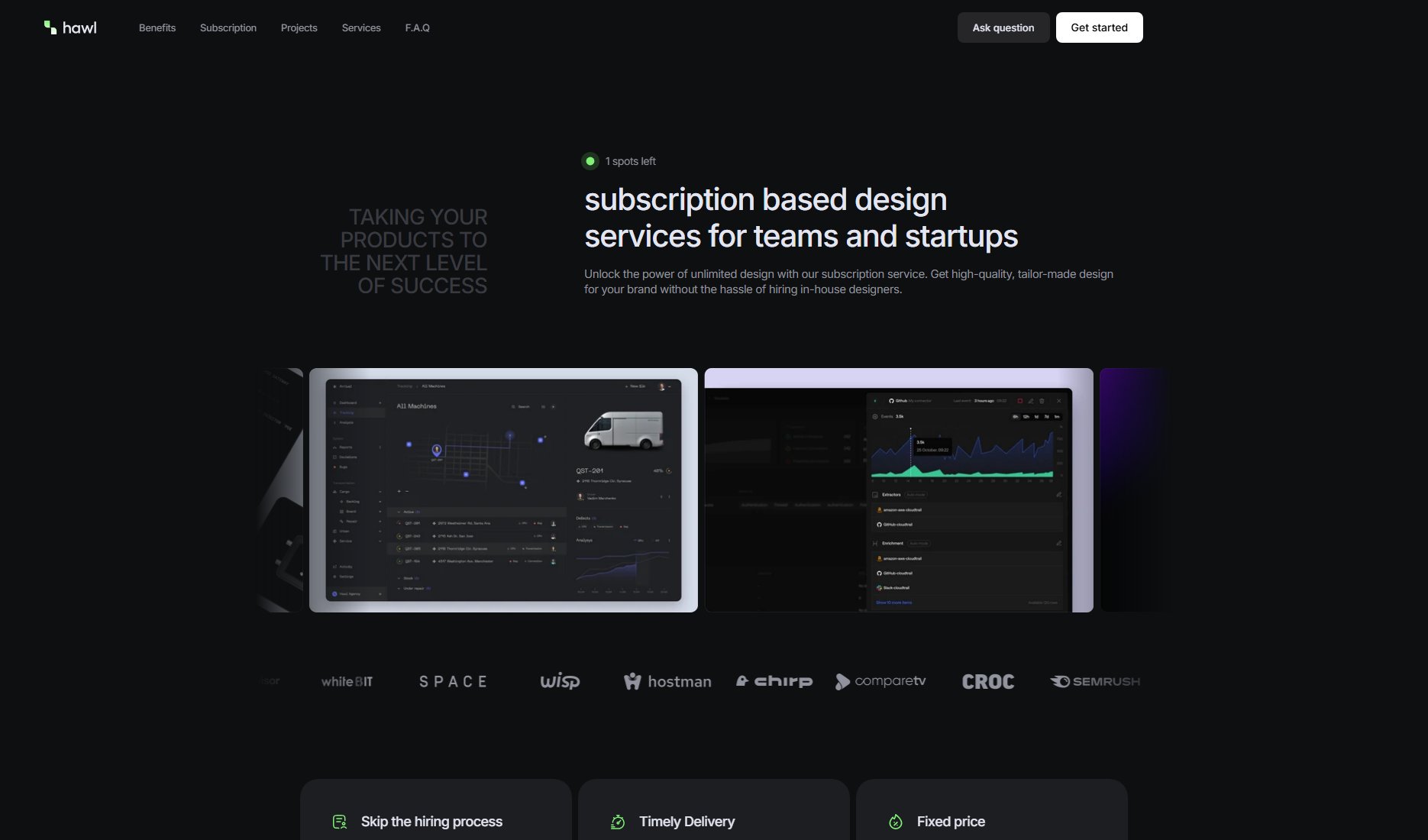 Hawl Design Hawl Design Interface & Screenshots