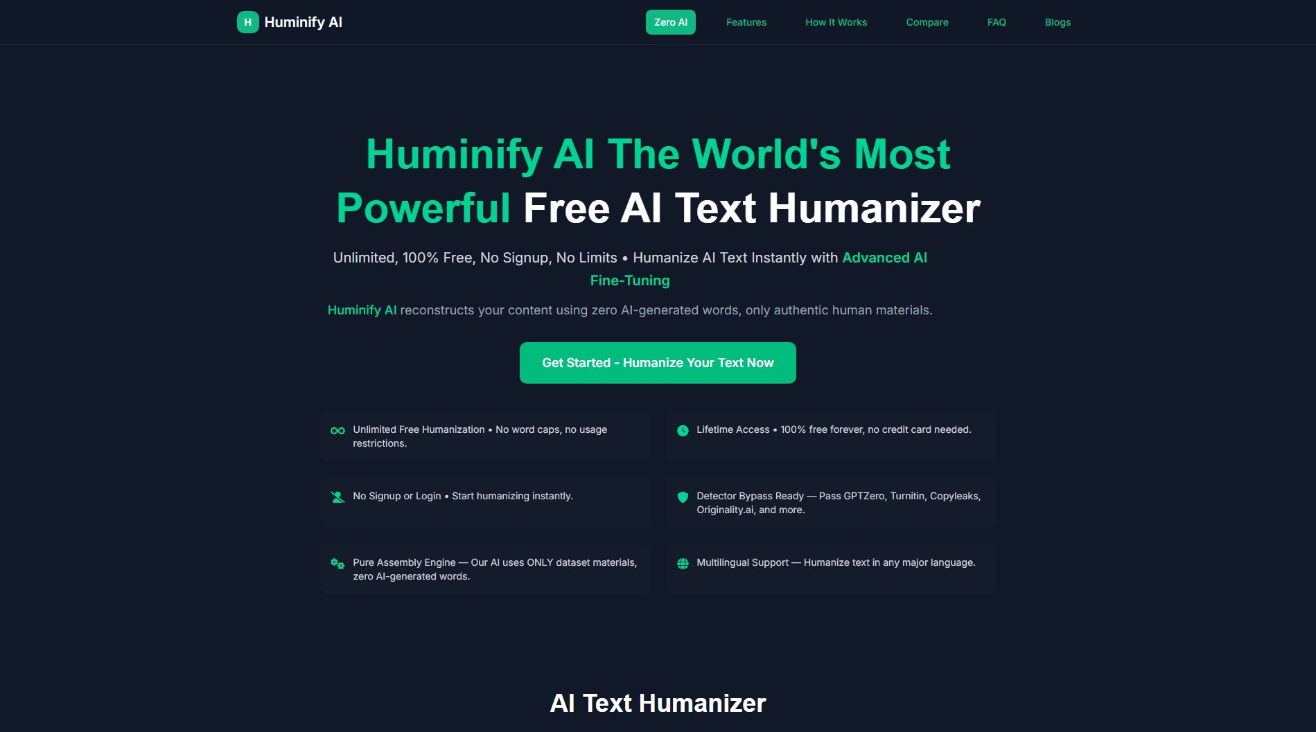Huminify AI Huminify AI Interface & Screenshots Huminify AI Huminify AI Interface & Screenshots