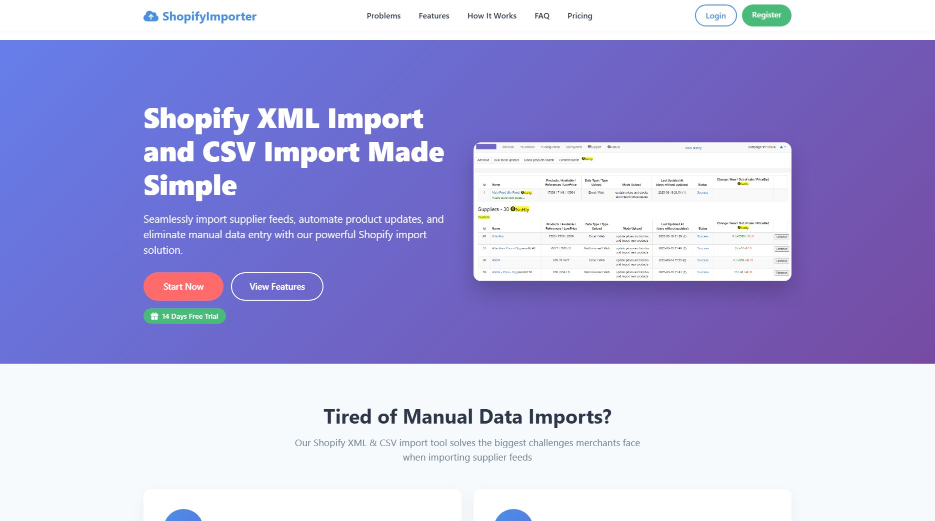Shopify XML Import and CSV Import Tool Screenshot