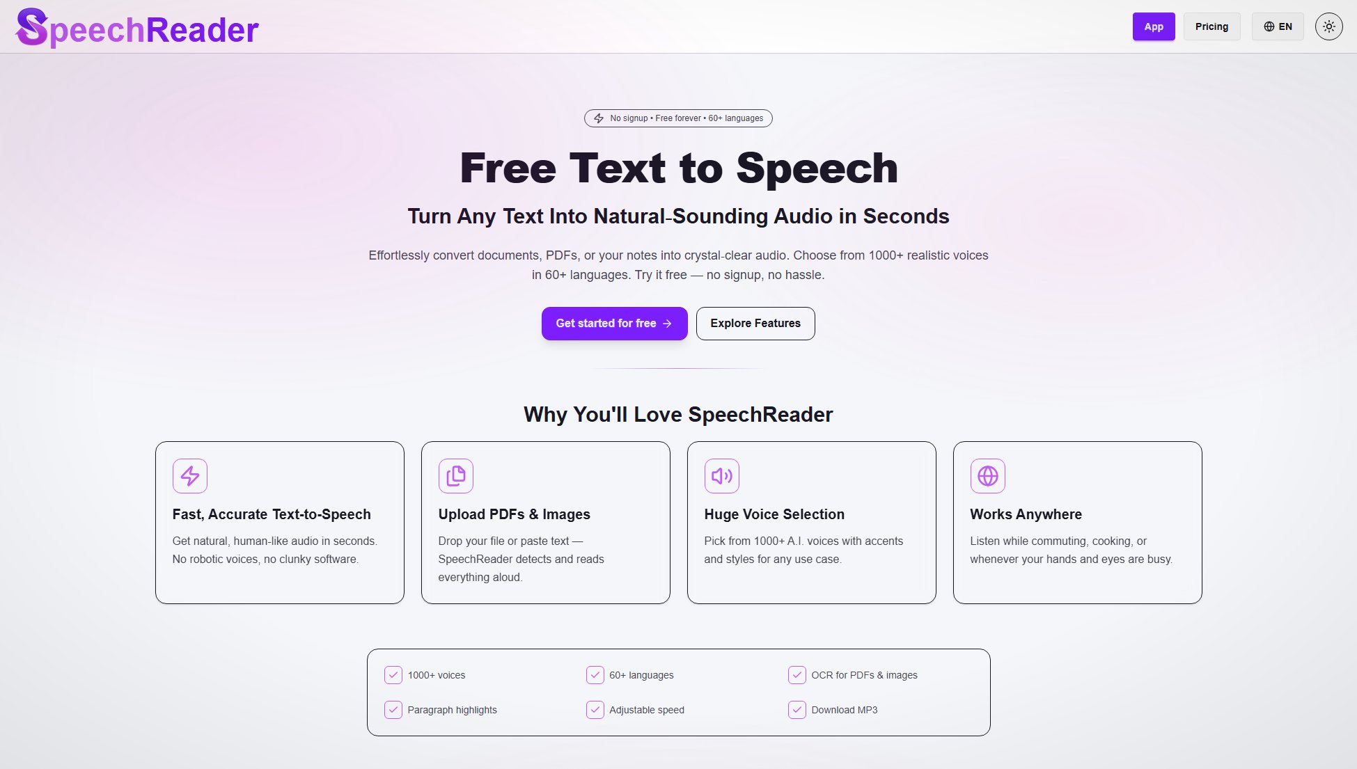 SpeechReader SpeechReader Interface & Screenshots SpeechReader SpeechReader Interface & Screenshots