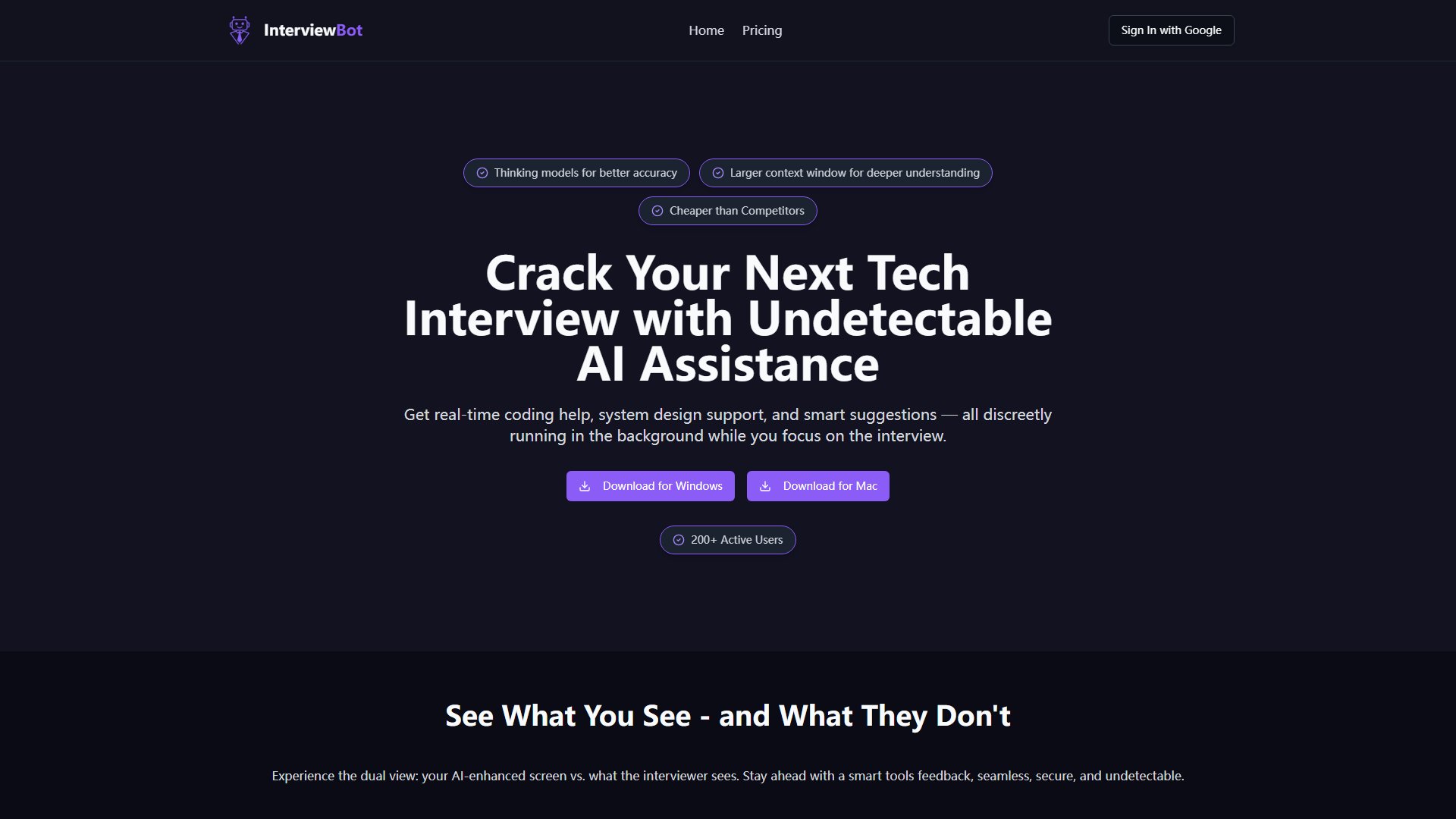 InterviewBot Screenshot InterviewBot Screenshot