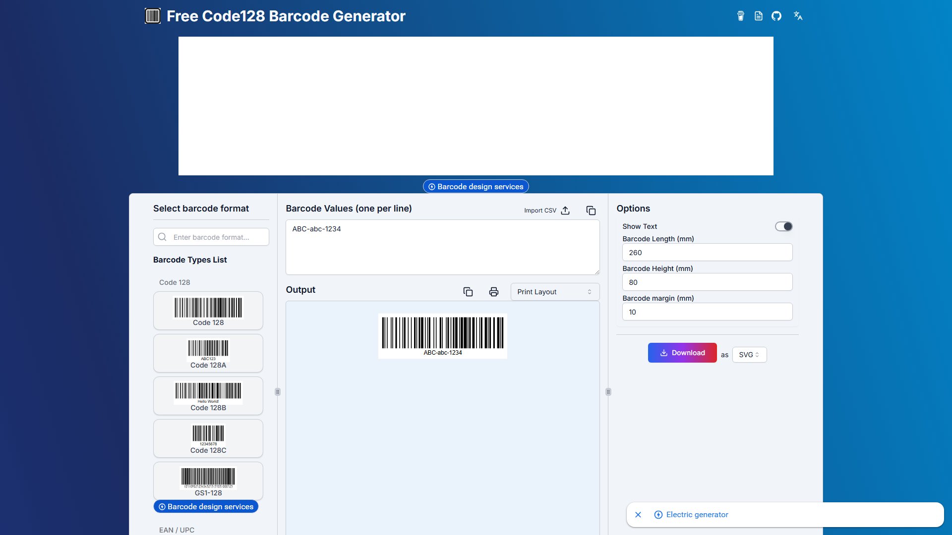 Free Online Barcode Generator Screenshot Free Online Barcode Generator Screenshot
