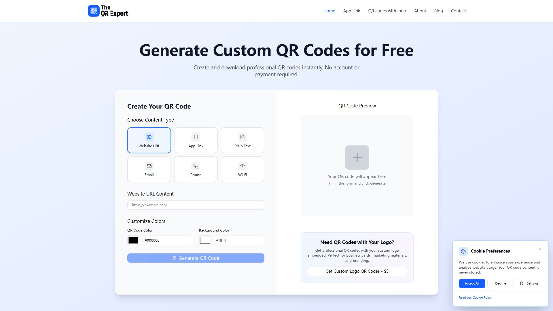 The QR Expert Screenshot