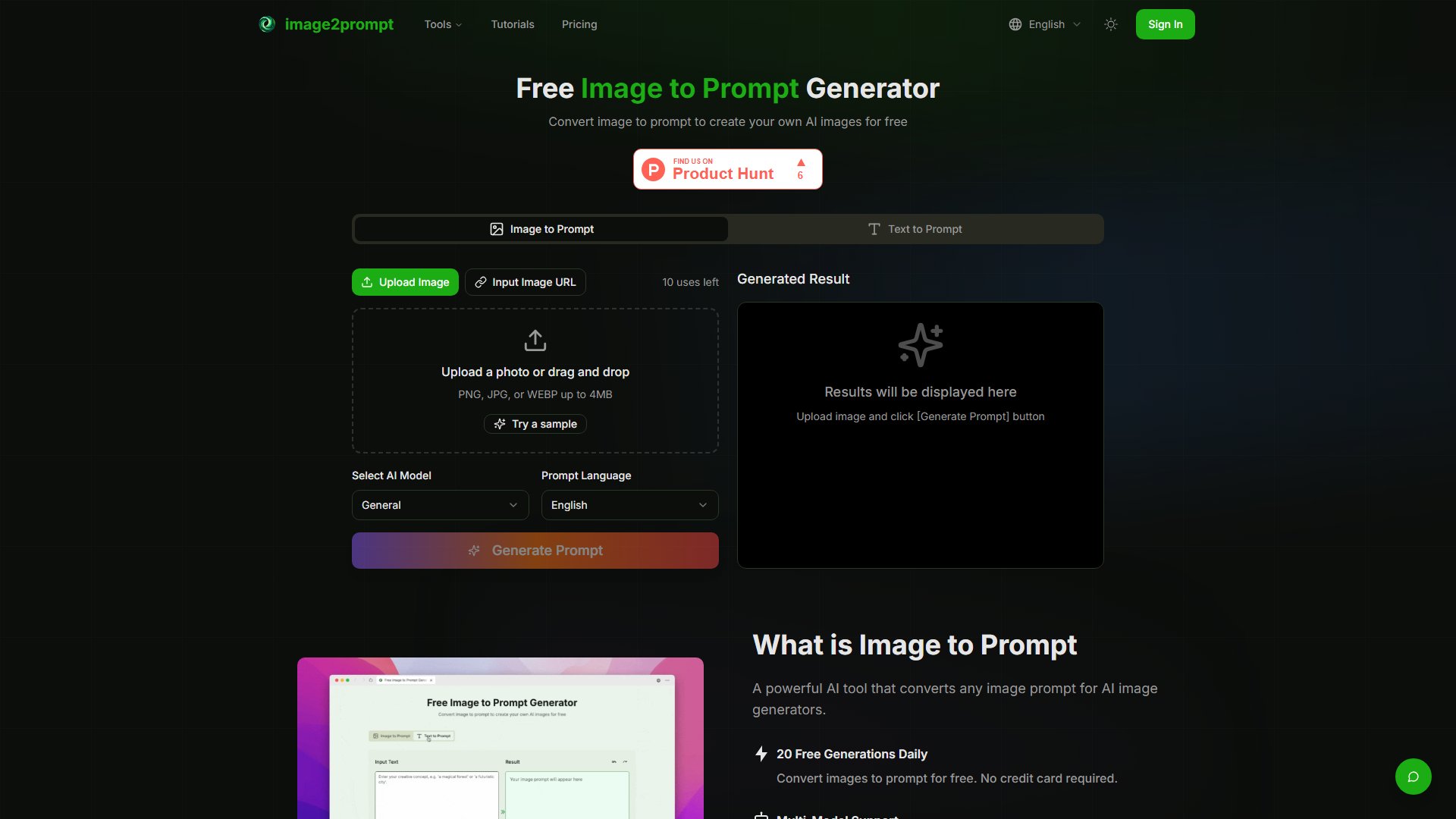 Free Image to Prompt Generator Screenshot Free Image to Prompt Generator Screenshot