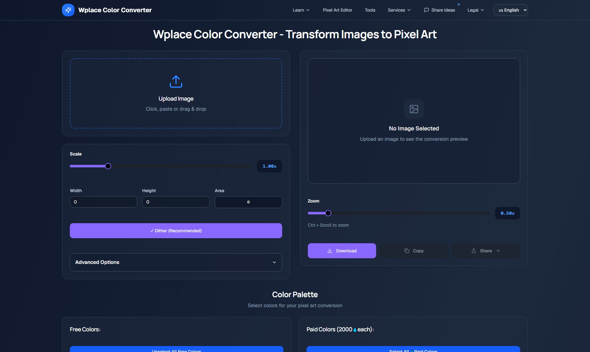 Wplace Color Converter Screenshot