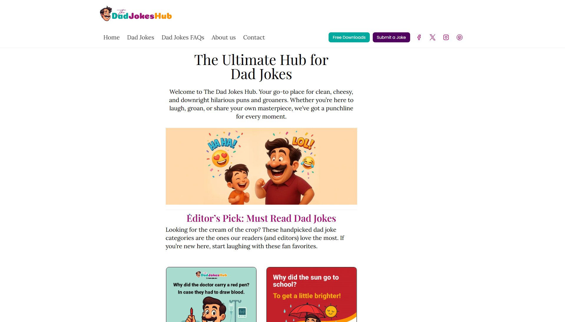 The Dad Jokes Hub The Dad Jokes Hub Interface & Screenshots The Dad Jokes Hub The Dad Jokes Hub Interface & Screenshots