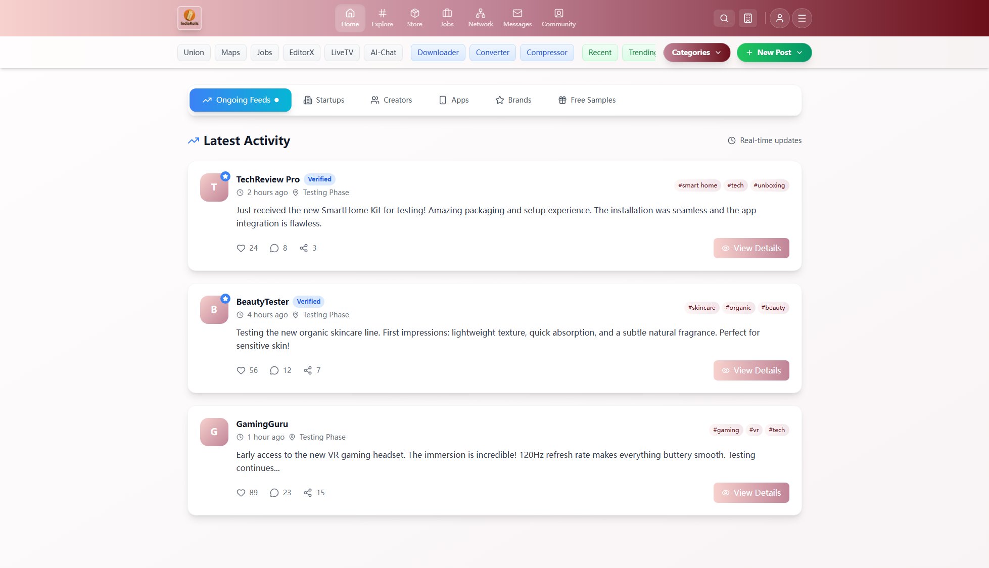 IndiaRolls IndiaRolls Interface & Screenshots IndiaRolls IndiaRolls Interface & Screenshots