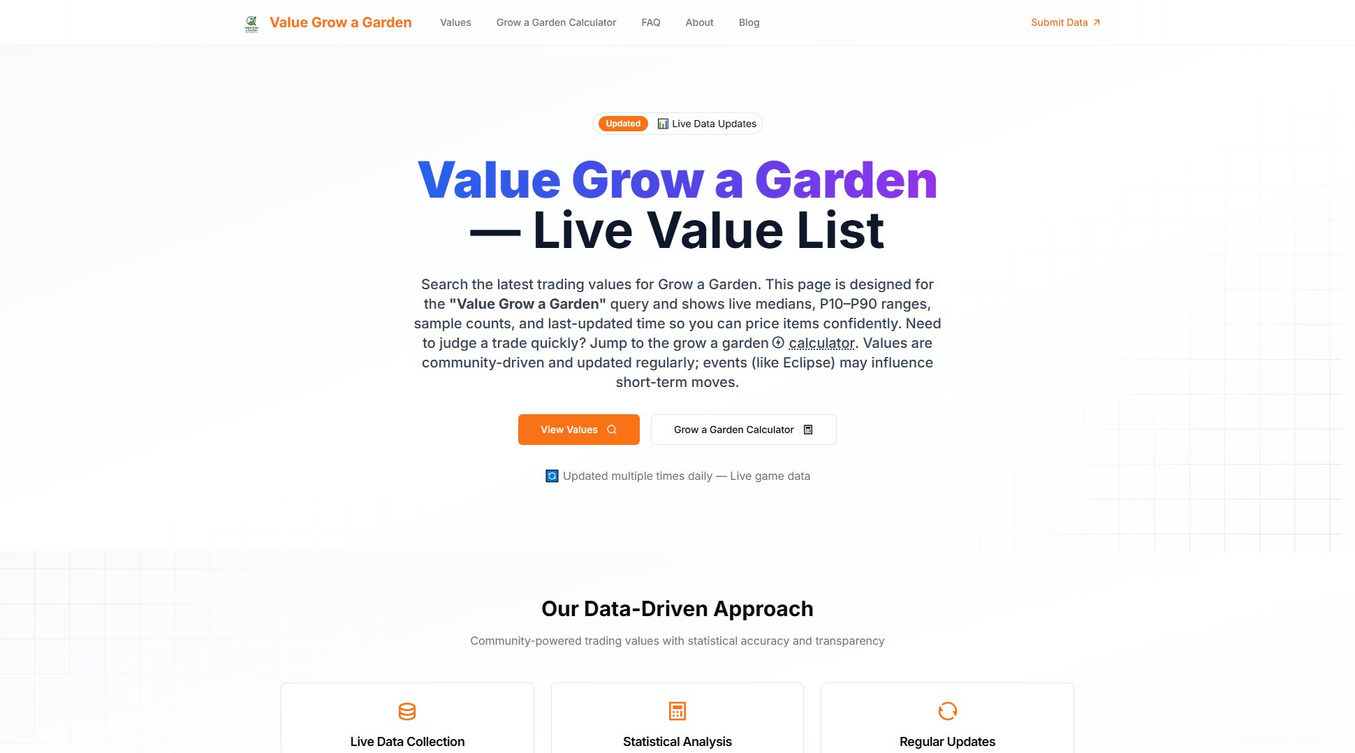 Value Grow a Garden Screenshot